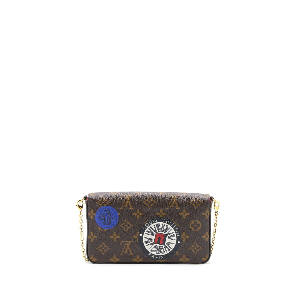 LOUIS VUITTON FELICIE POCHETTE LIMITED EDITION MONOGRAM CANVAS GHW