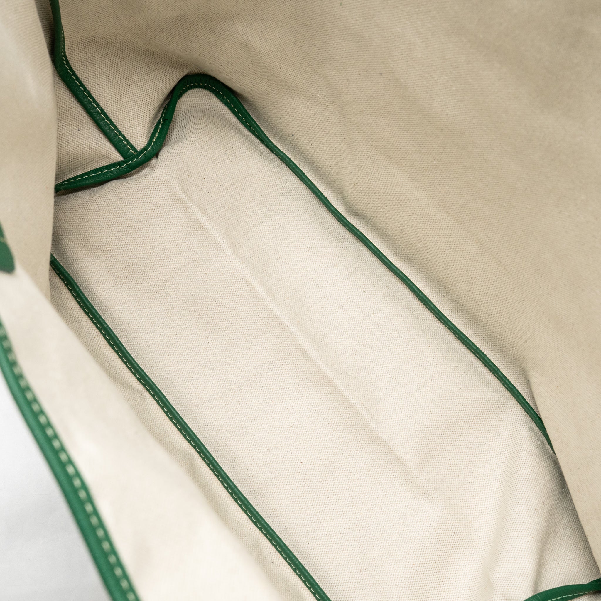GOYARD SAINT LOUIS PM BAG GOYARDINE CANVAS/CHEVROCHES CALFSKIN GREEN SHW