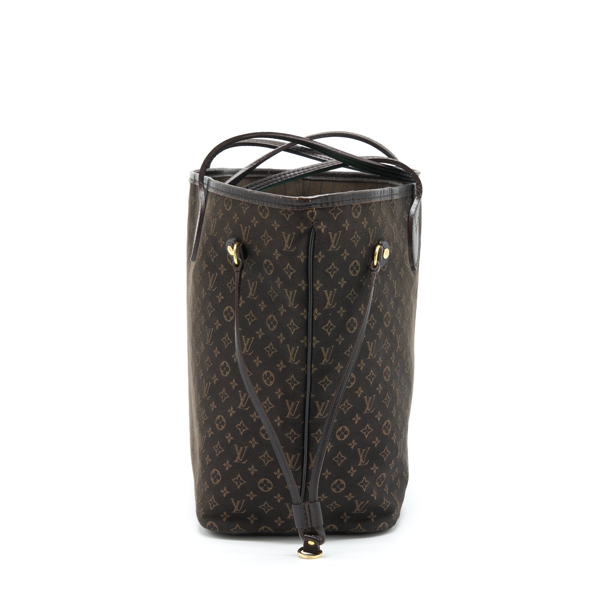LOUIS VUITTON NEVERFULL MM MONOGRAM FABRIC DARK BROWN GHW