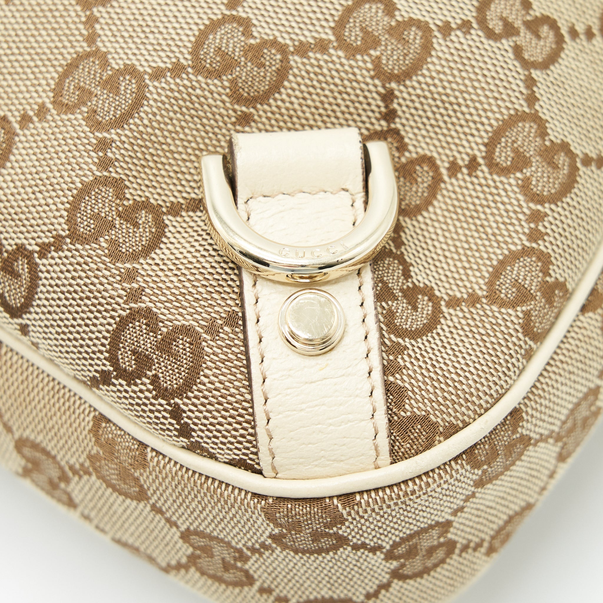 GUCCI ABBEY CANVAS LEATHER SHOULDER BAG