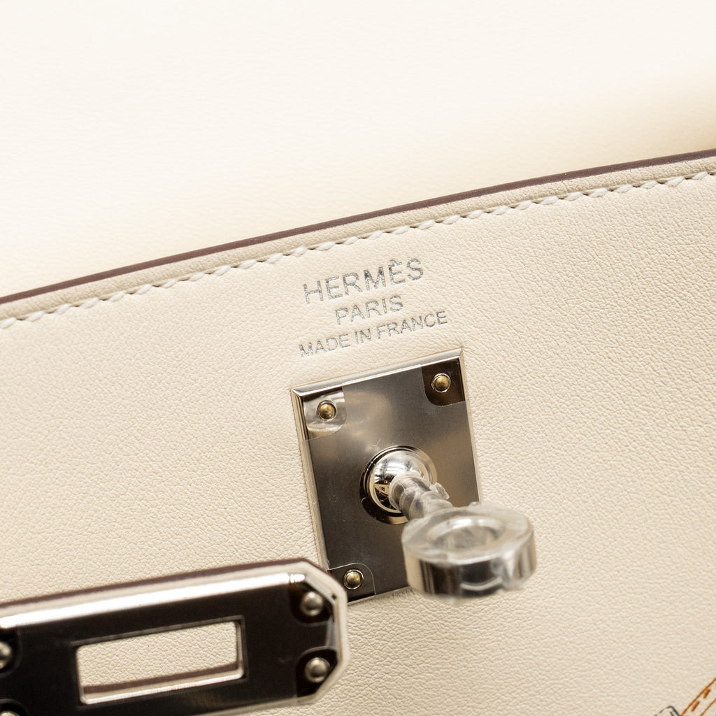 HERMES KELLY 25 IN AND OUT SWIFT IMPRIME NATA/MULTICOLOUR SHW