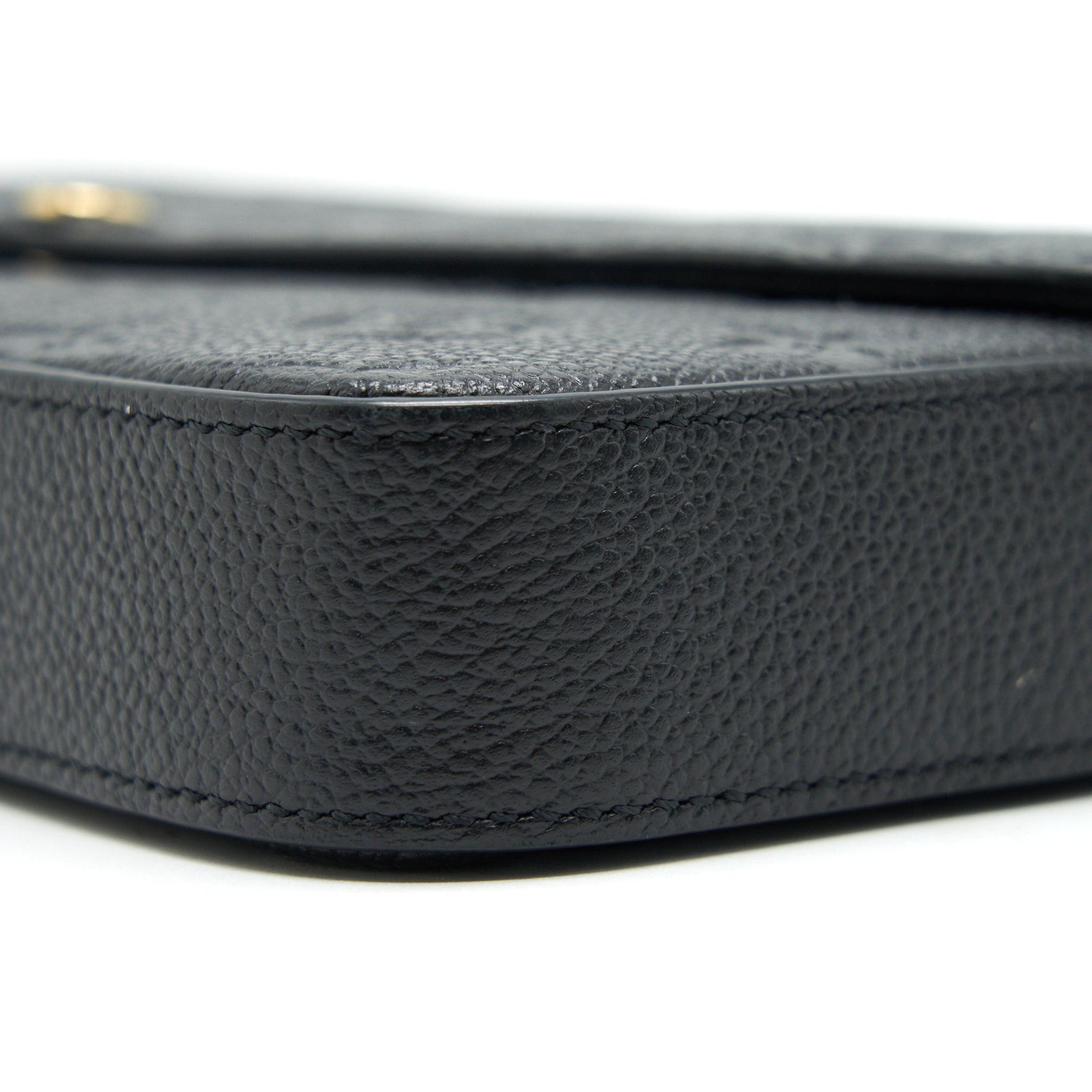 LOUIS VUITTON FELICIE POCHETTE MONOGRAM EMPREINTE LEATHER BLACK