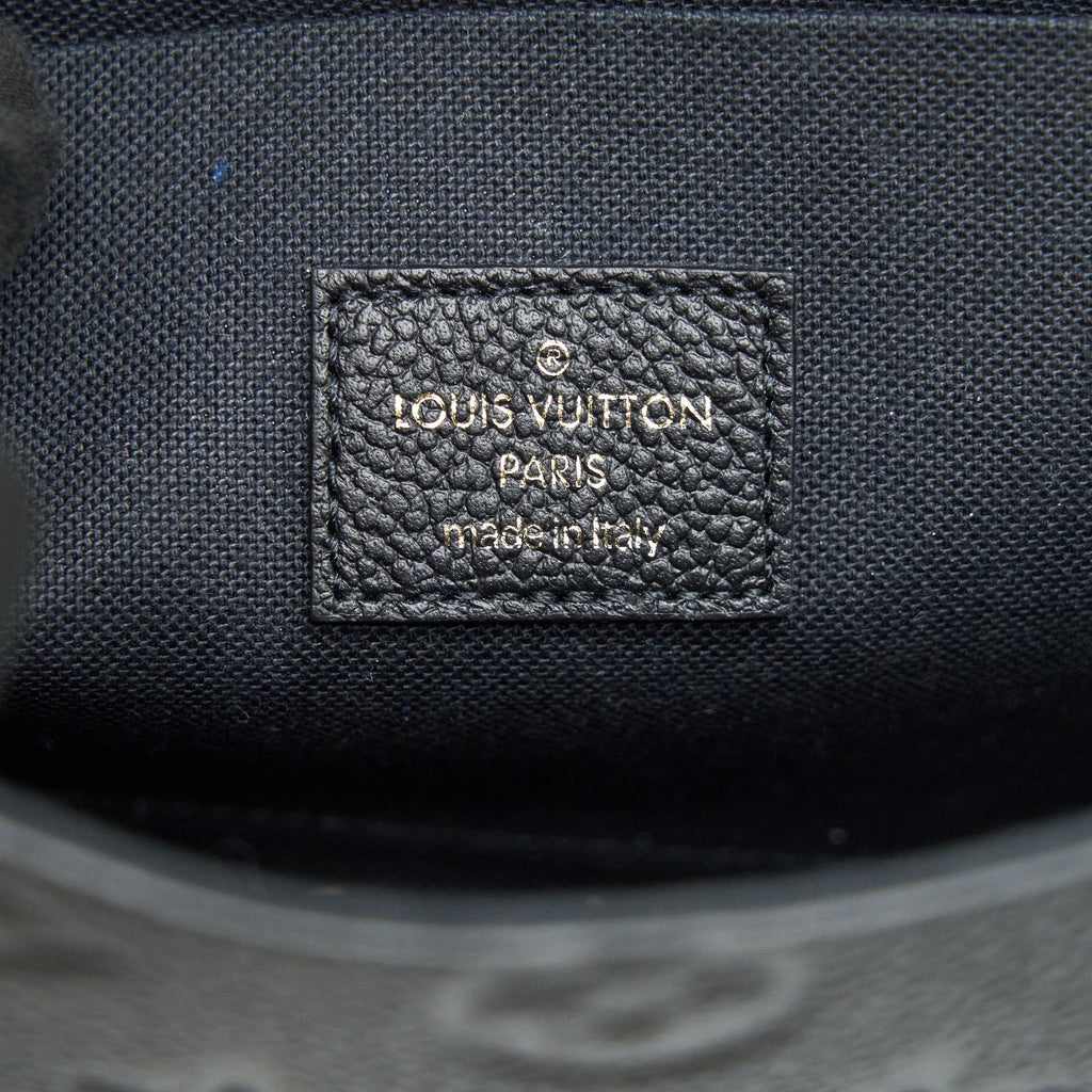 LOUIS VUITTON FELICIE POCHETTE MONOGRAM EMPREINTE LEATHER BLACK