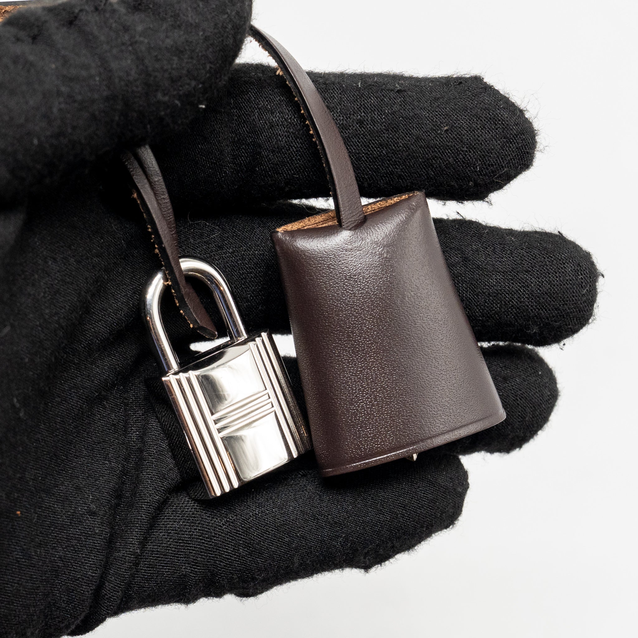 HERMES HERBAG 31 ZIP BAG CANVAS/HUNTER LEATHER ALEZAN/EBENE SHW