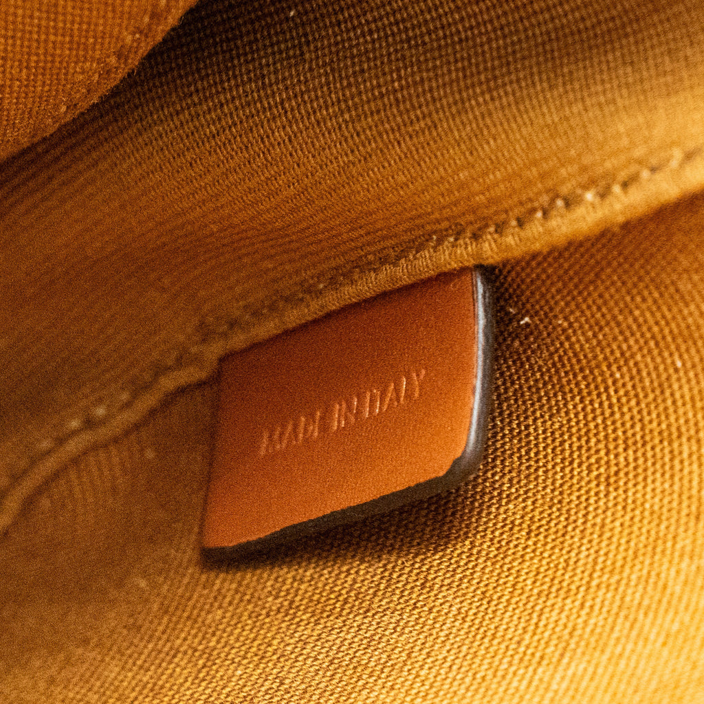 CELINE MINI BESACE IN TRIOMPHE CANVAS/CALFSKIN TAN GHW