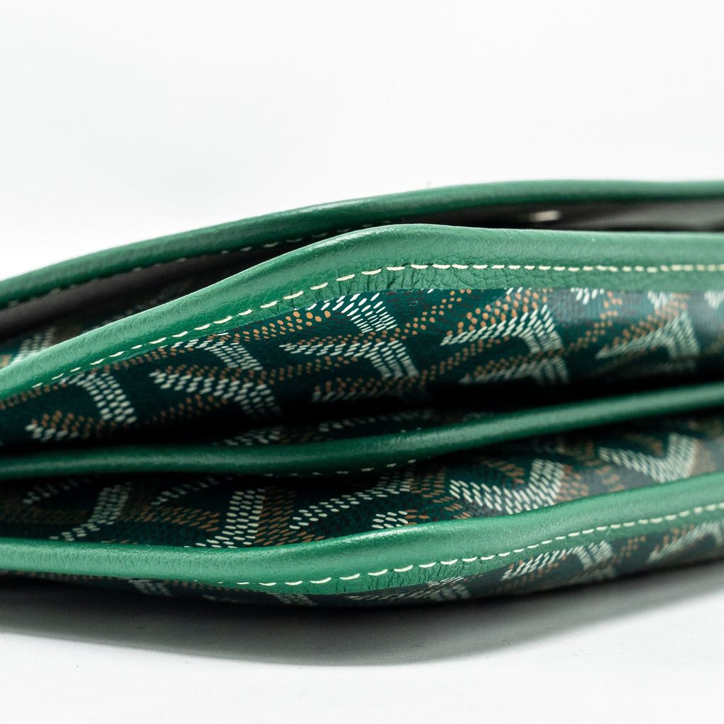 GOYARD PORTEFEUILLE POCHETTE PLUMET GOYARDINE CANVAS VERT SHW
