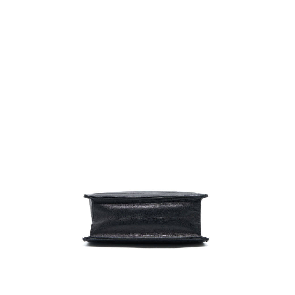 CHANEL VINTAGE KELLY FLAP BAG LAMBSKIN BLACK GHW