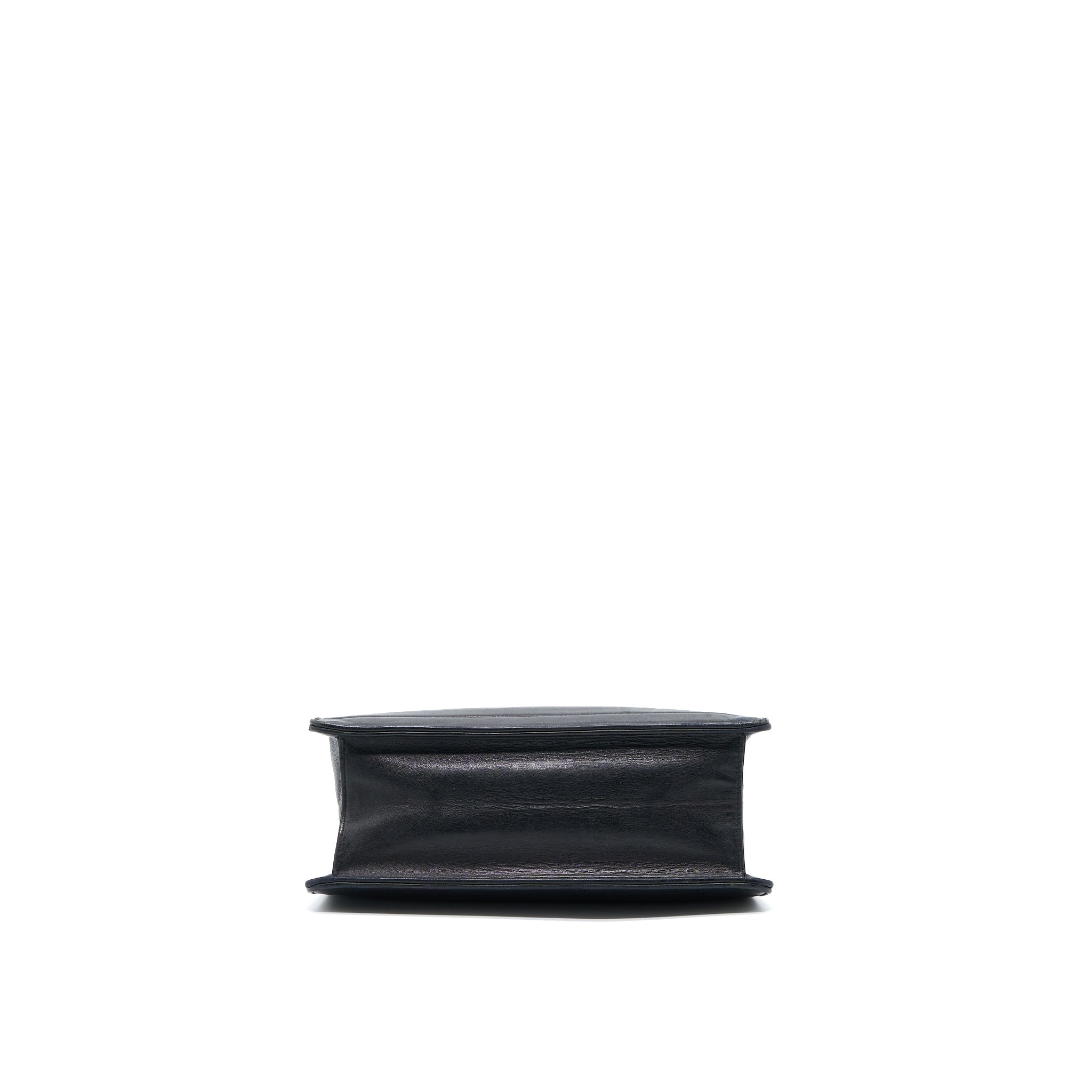 CHANEL VINTAGE KELLY FLAP BAG LAMBSKIN BLACK GHW