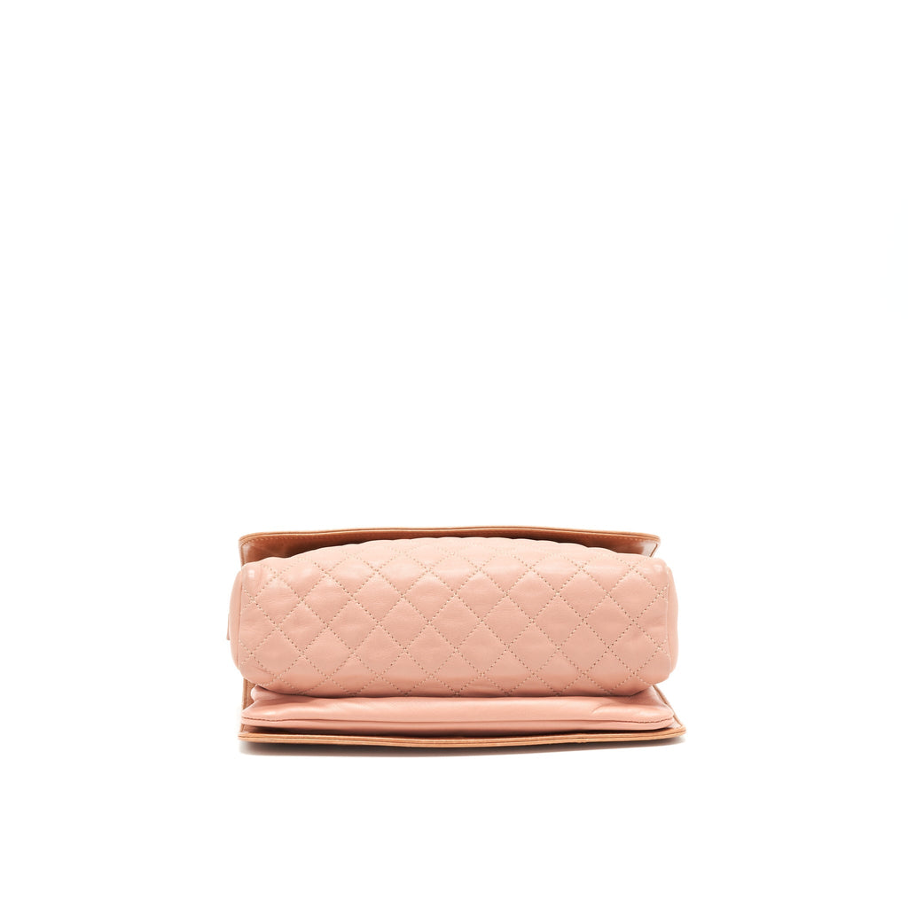 CHANEL QUILTED FLAP SHOULDER BAG PINK