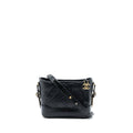 CHANEL SMALL GABRIELLE HOBO BAG CALFSKIN BLACK WITH MULTICOLOUR HARDWARE
