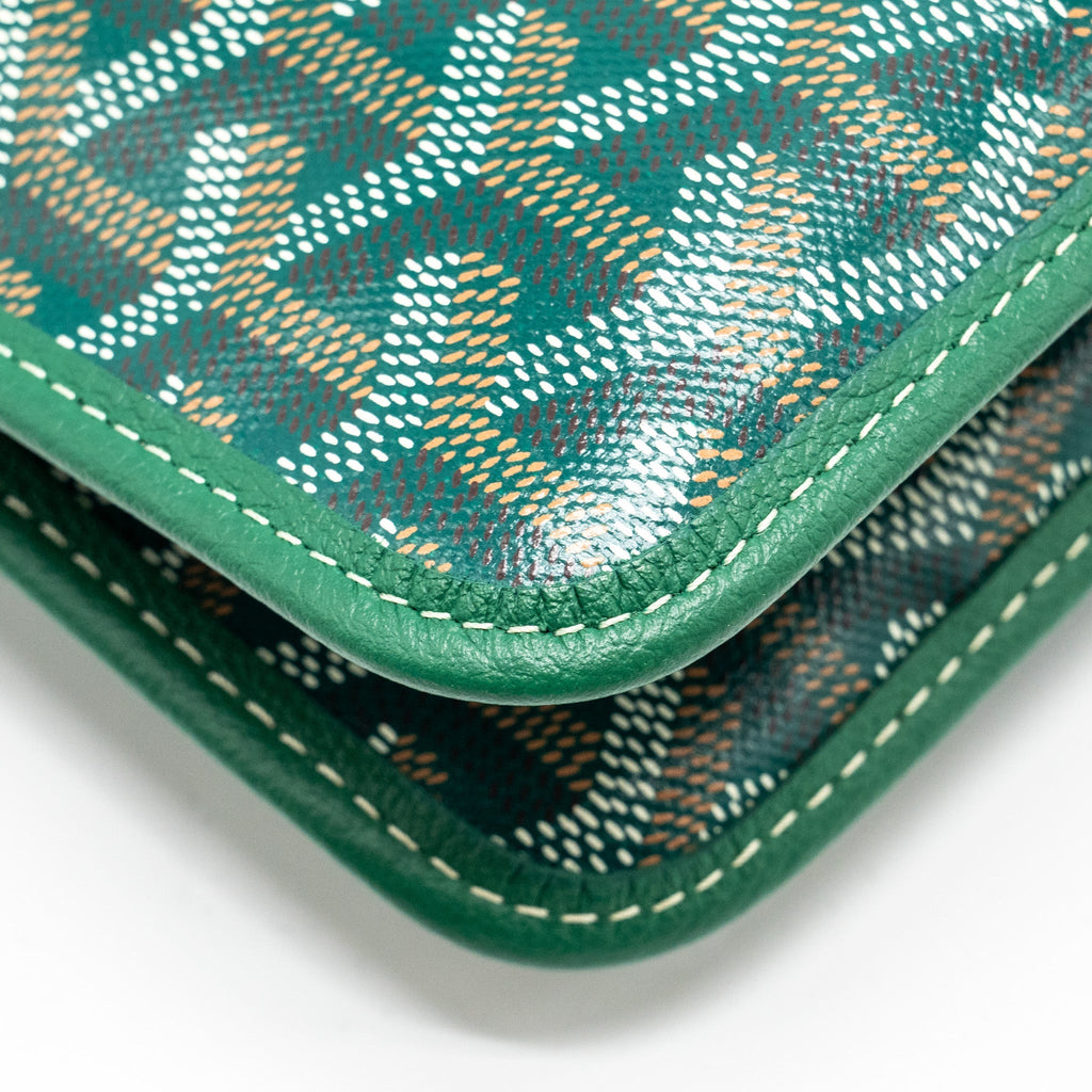 GOYARD PORTEFEUILLE POCHETTE PLUMET GOYARDINE CANVAS VERT SHW