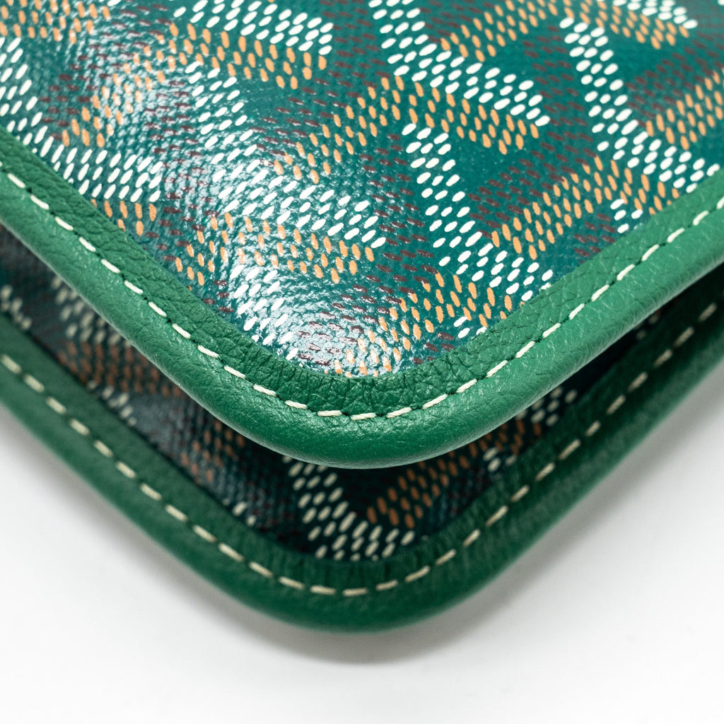 GOYARD PORTEFEUILLE POCHETTE PLUMET GOYARDINE CANVAS VERT SHW
