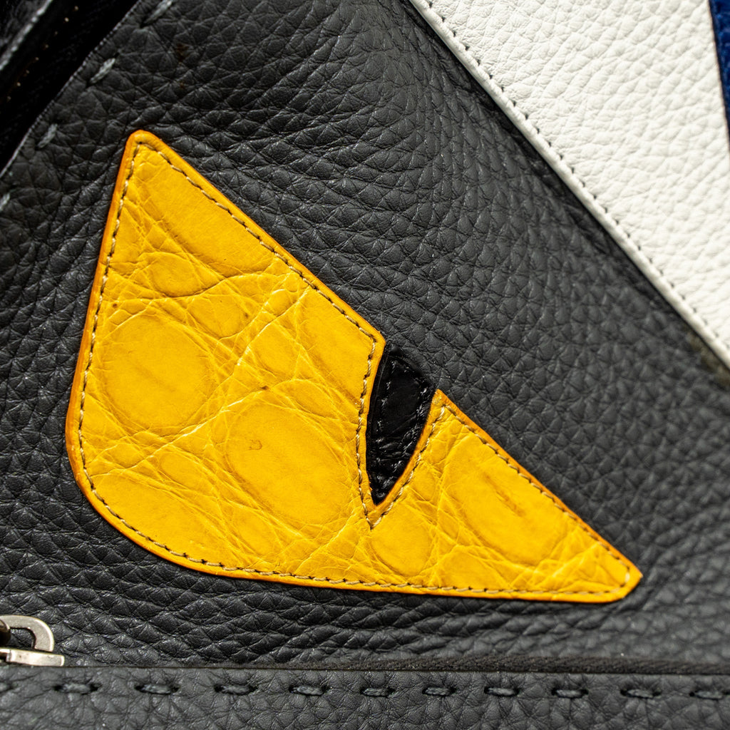 FENDI LARGE BACKPACK CALFSKIN/FUR/CROCODILE BLACK/MULTICOLOUR SHW