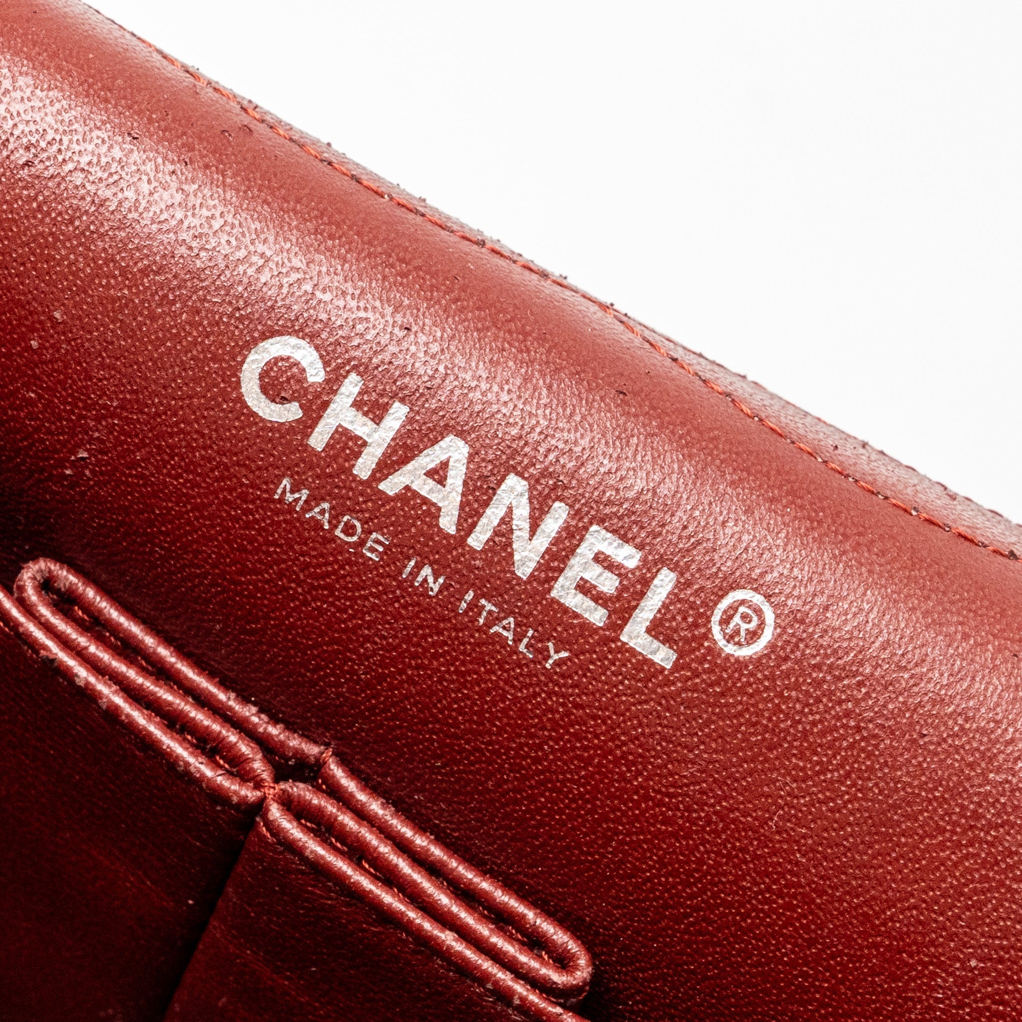 CHANEL CLASSIC JUMBO DOUBLE FLAP BAG CAVIAR DARK RED SHW