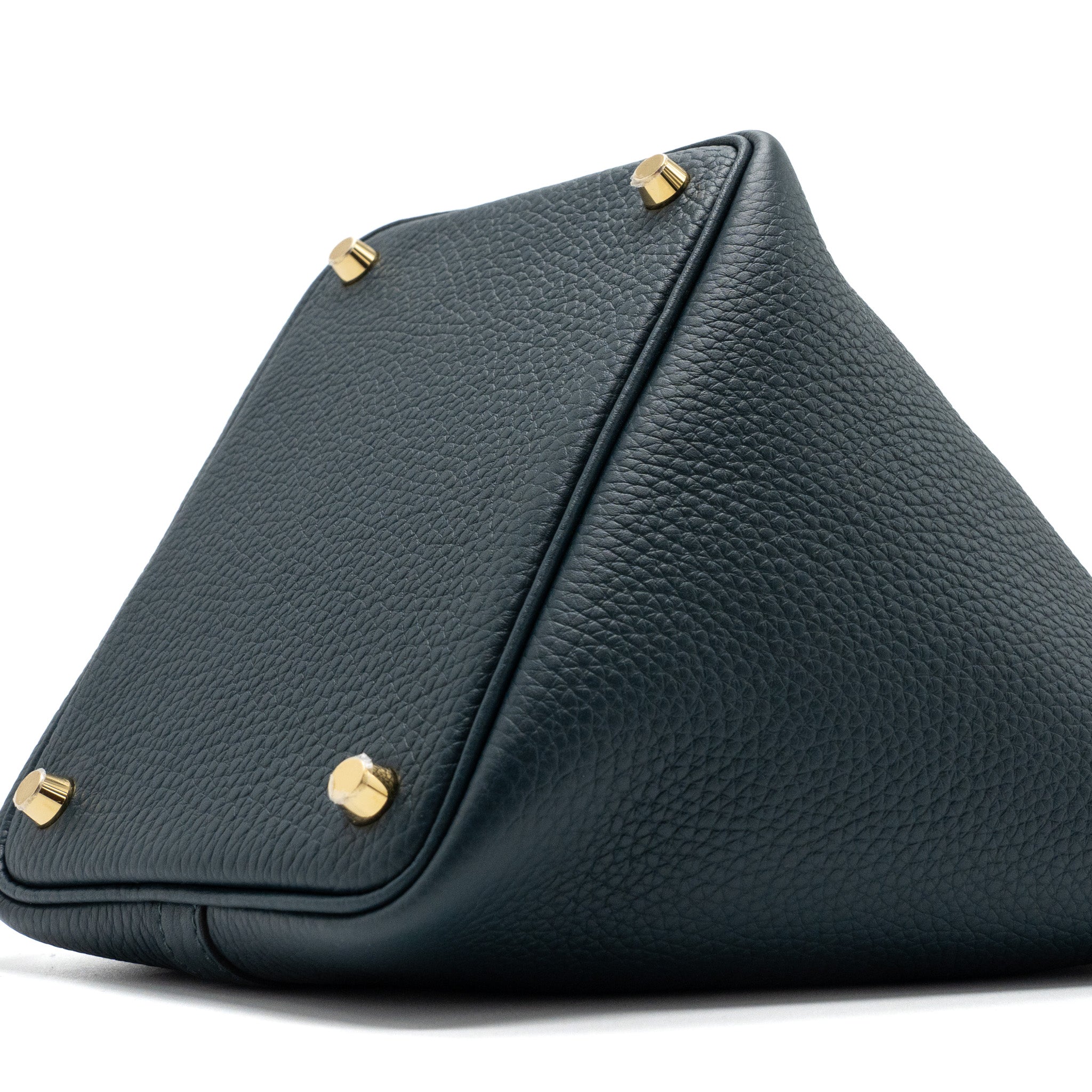 HERMES PICOTIN 18 LOCK BAG CLEMENCE VERT CYPRES GHW