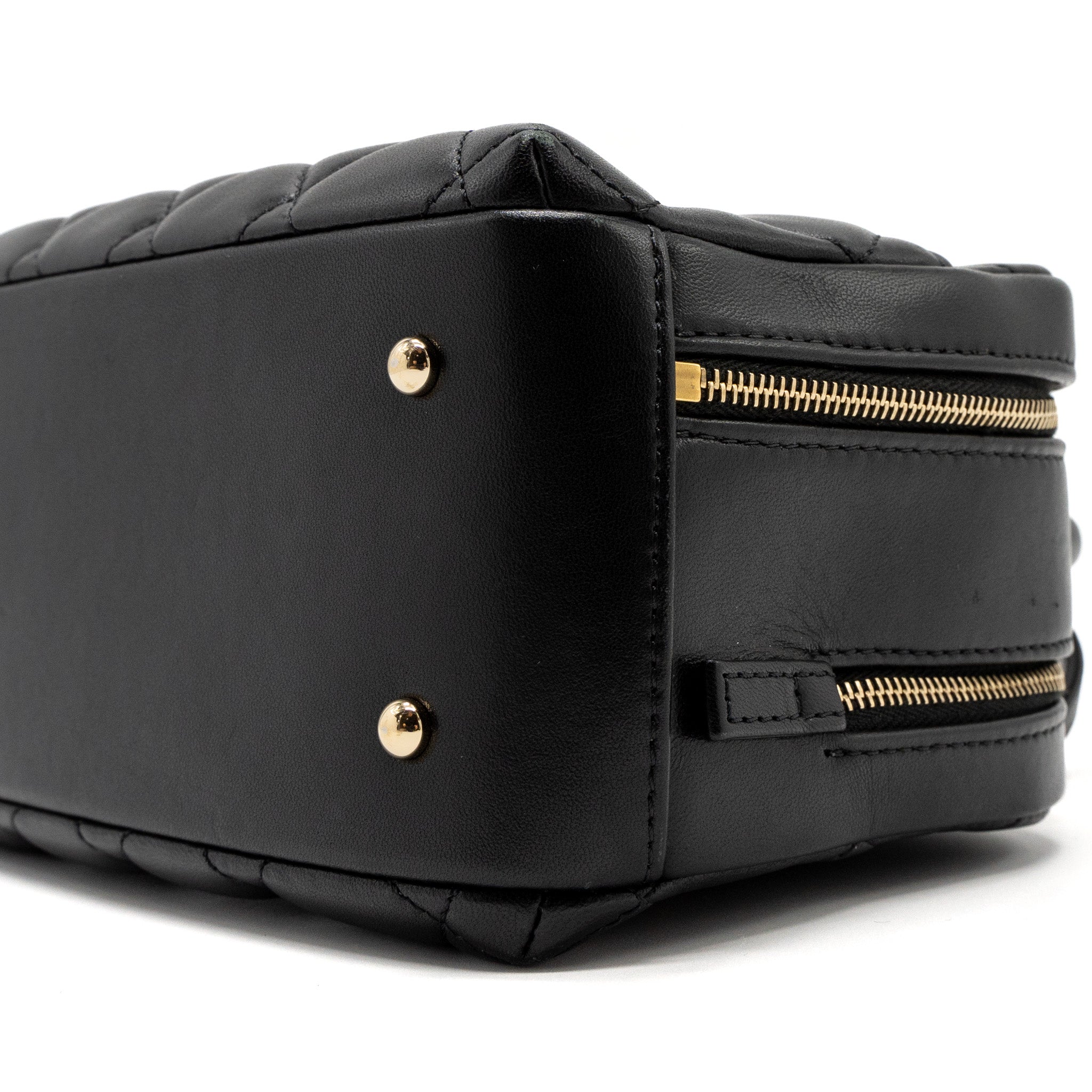 CHANEL TRENDY CC TOP HANDLE VANITY BAG LAMBSKIN BLACK GHW