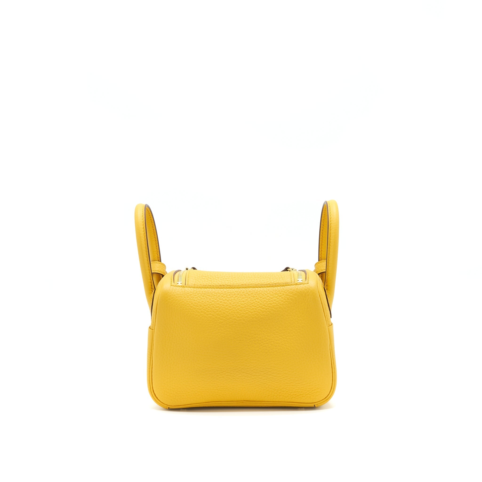 HERMES MINI LINDY 9D JAUNE AMBRE GHW