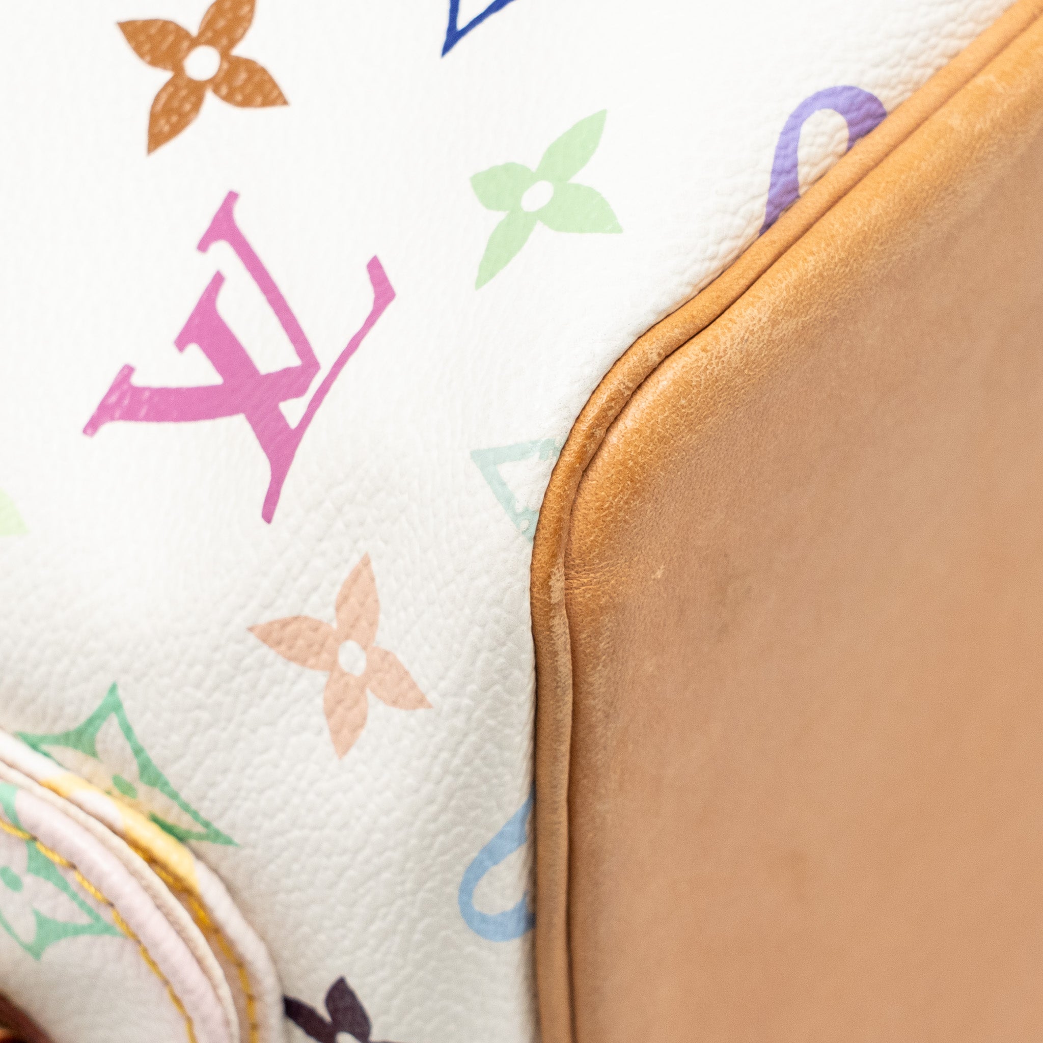 LOUIS VUITTON PETIT NOE MONOGRAM CANVAS WHITE / MULTICOLOUR GHW