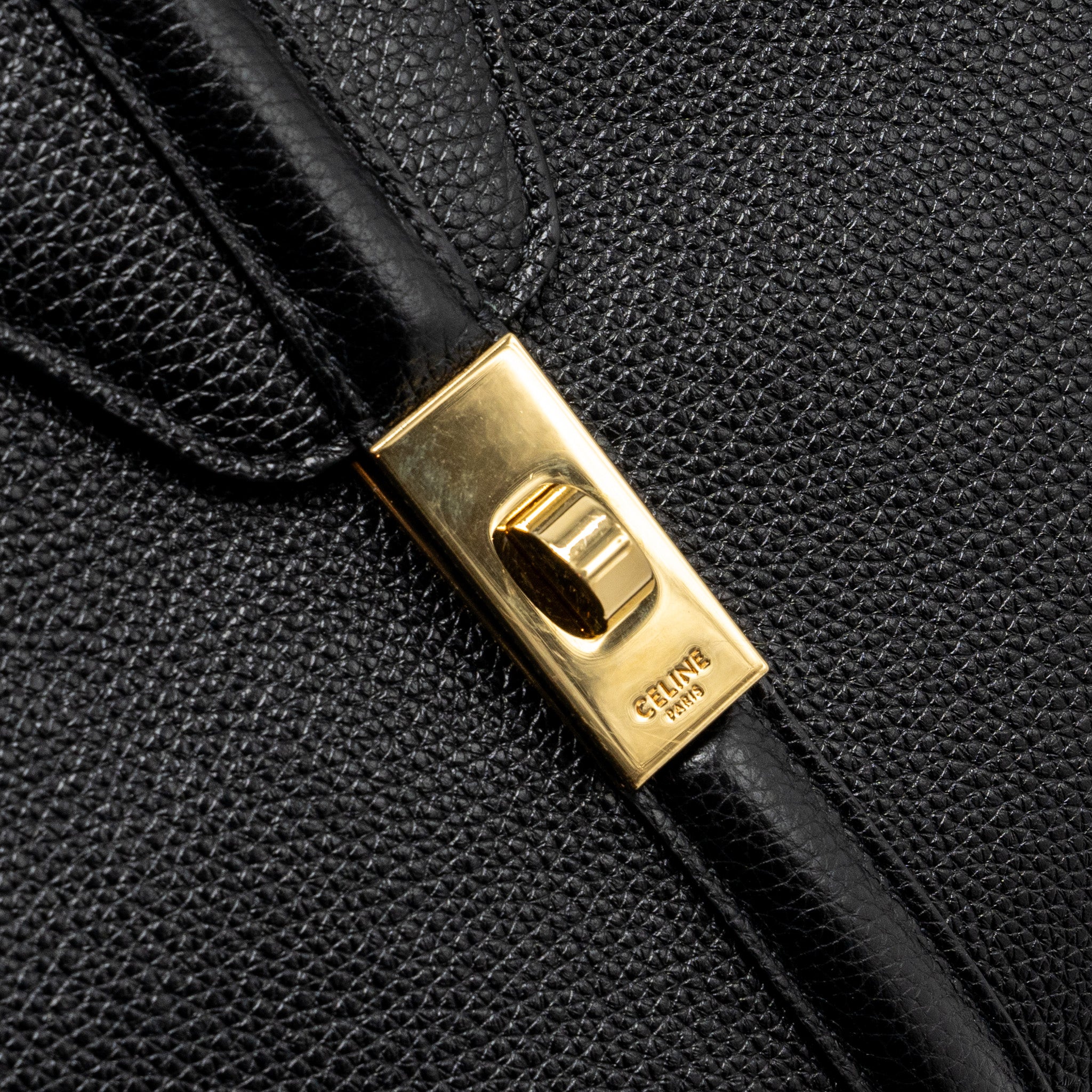 CELINE 16 BAG GRAINED CALFSKIN BLACK GHW