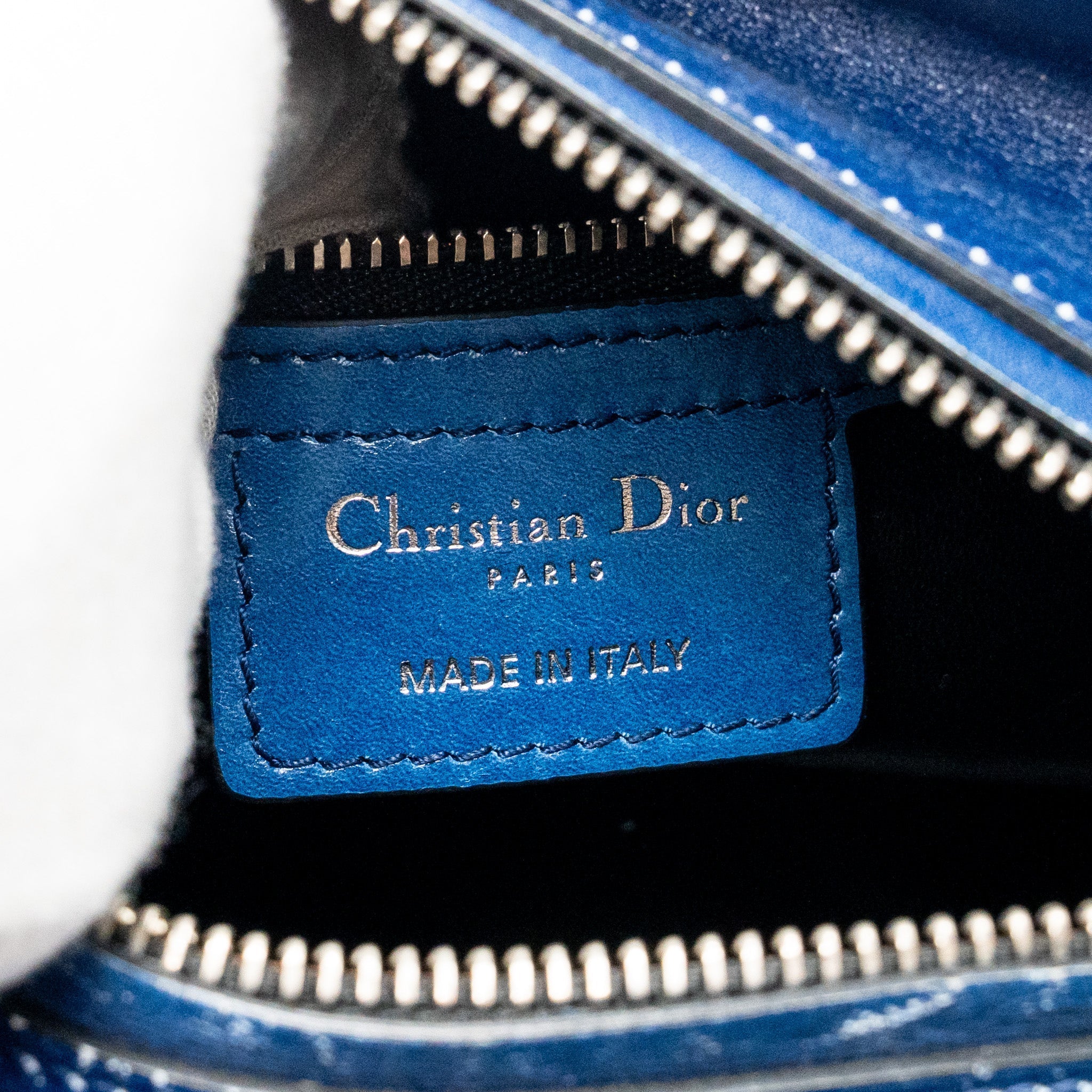 DIOR MEDIUM LADY DIOR BOX CALFSKIN GRADIENT BLUE/PURPLE/GREEN SHW