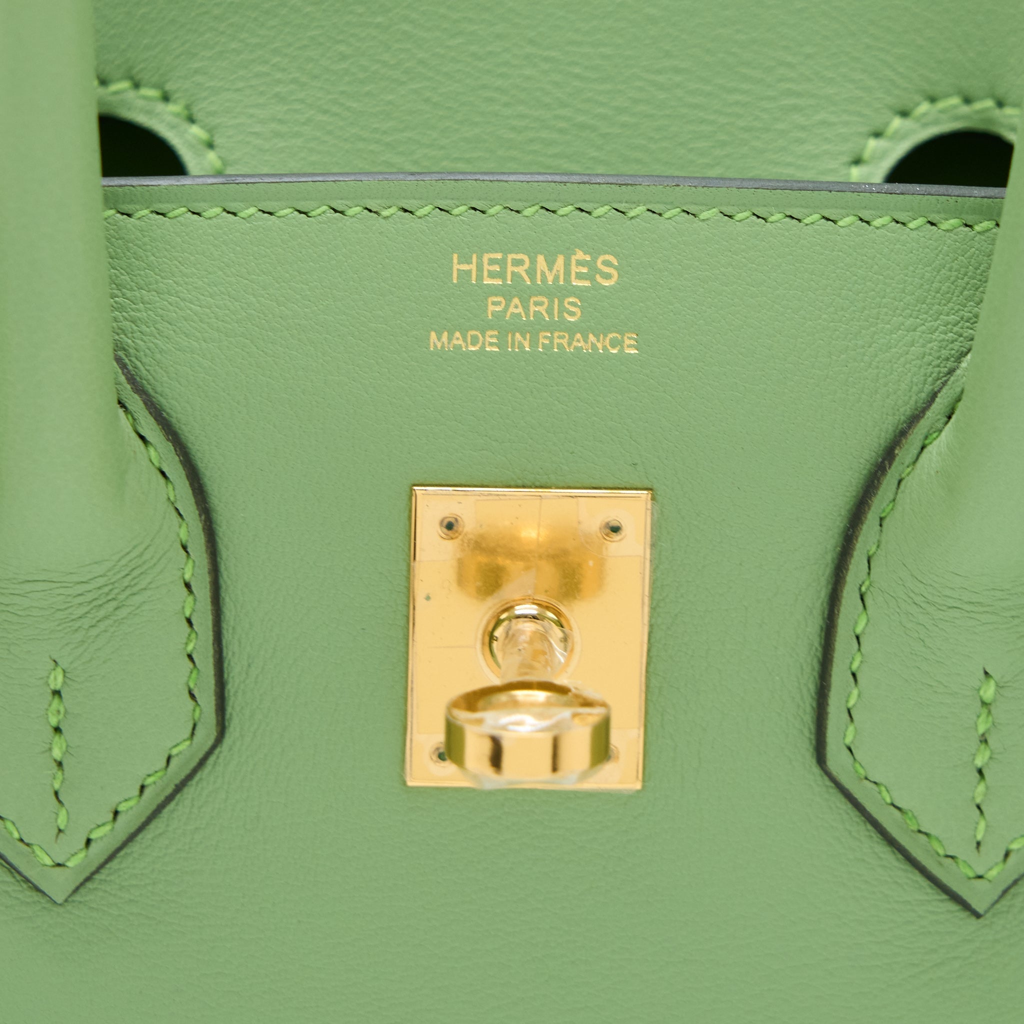 HERMES BIRKIN 25 SWIFT 3I VERT CRIQUET GHW