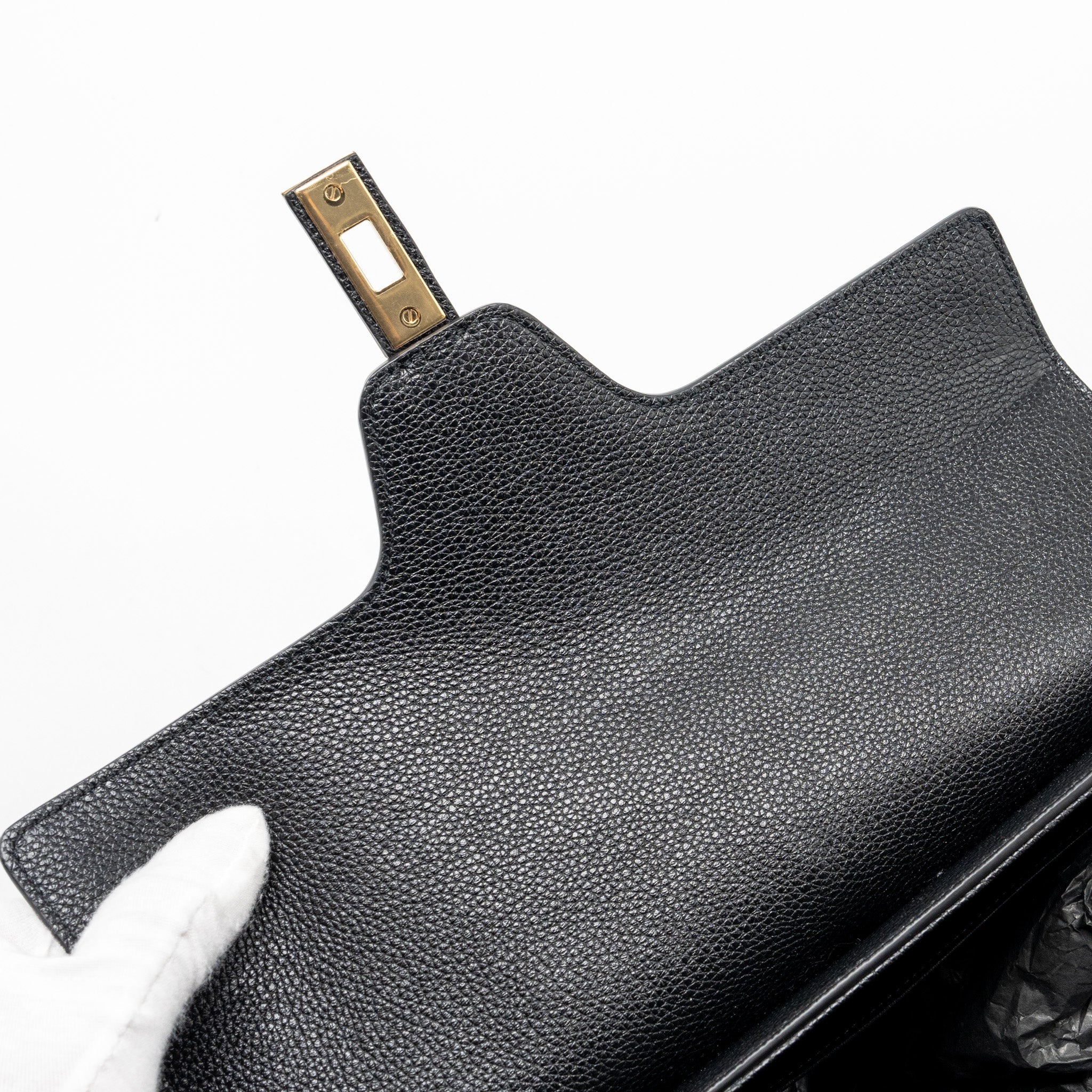 CELINE 16 BAG GRAINED CALFSKIN BLACK GHW