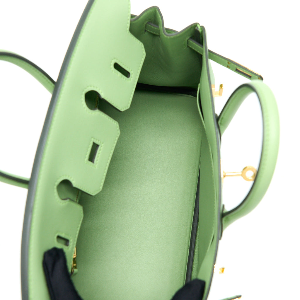 HERMES BIRKIN 25 SWIFT 3I VERT CRIQUET GHW