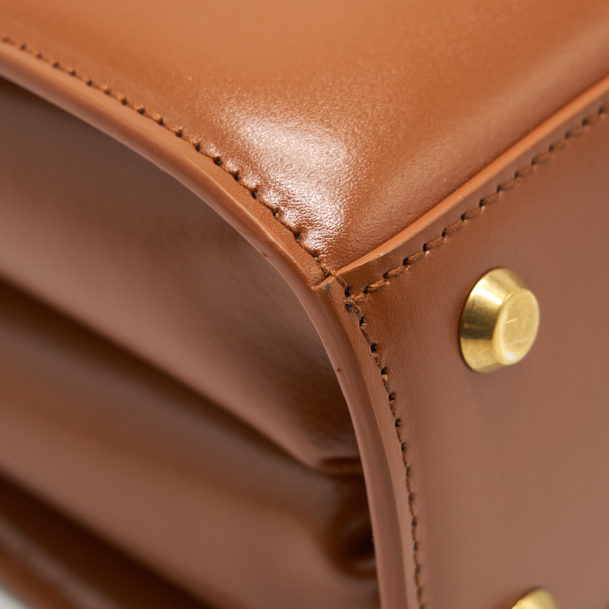 BALENCIAGA GHOST MEDIUM SHOULDER BAG CALFSKIN CARAMEL GHW