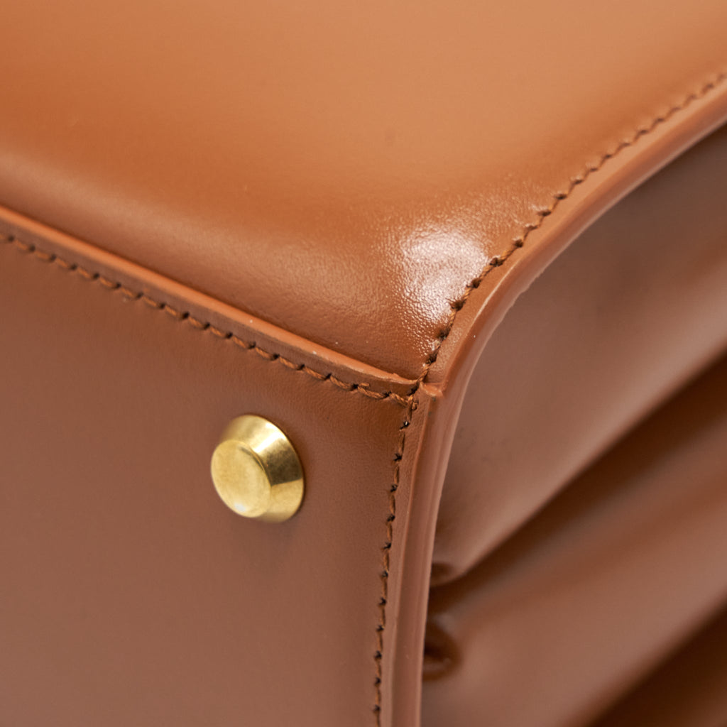 BALENCIAGA GHOST MEDIUM SHOULDER BAG CALFSKIN CARAMEL GHW