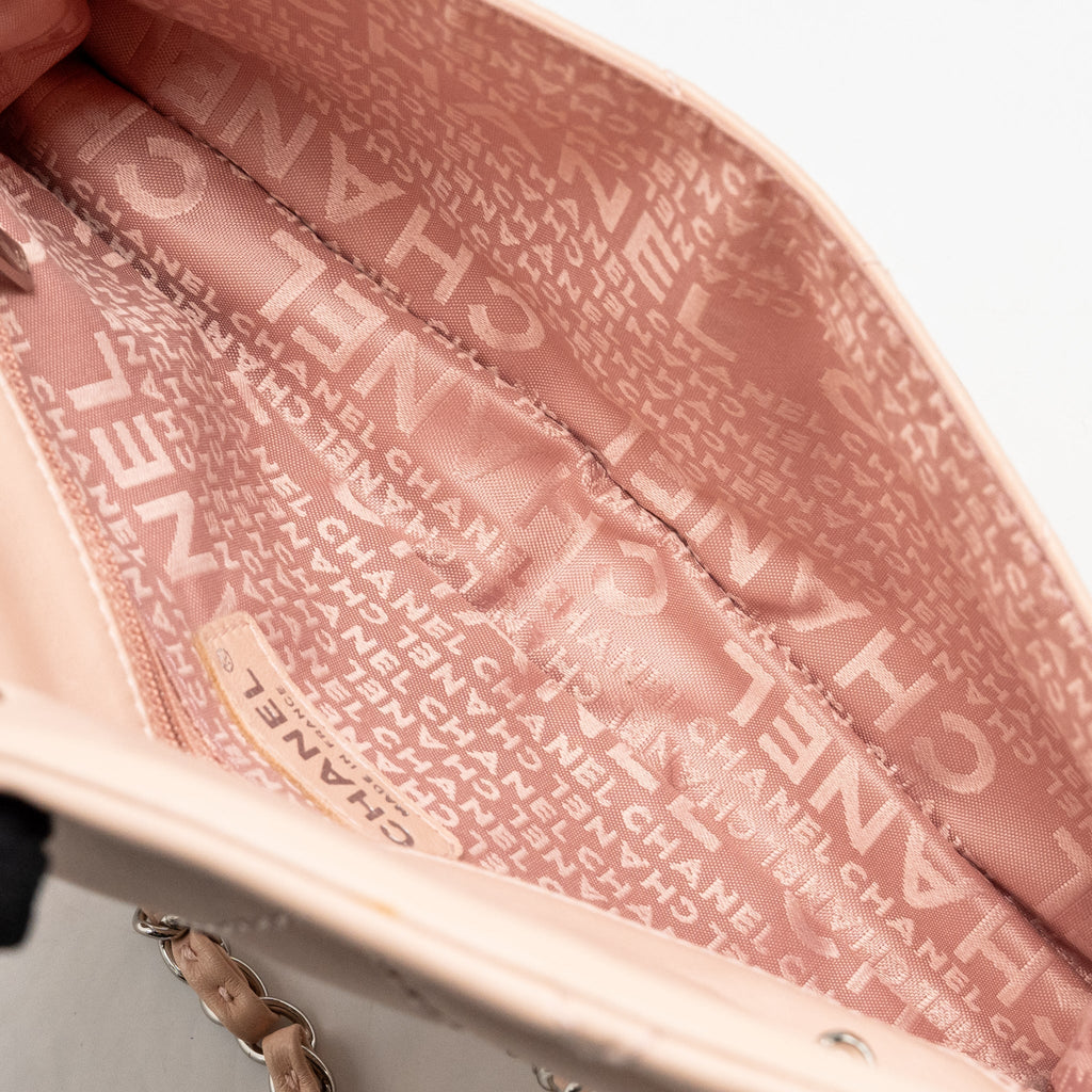 CHANEL VINTAGE GIANT CC FLAP BAG LAMBSKIN ROSE CLAIR SHW