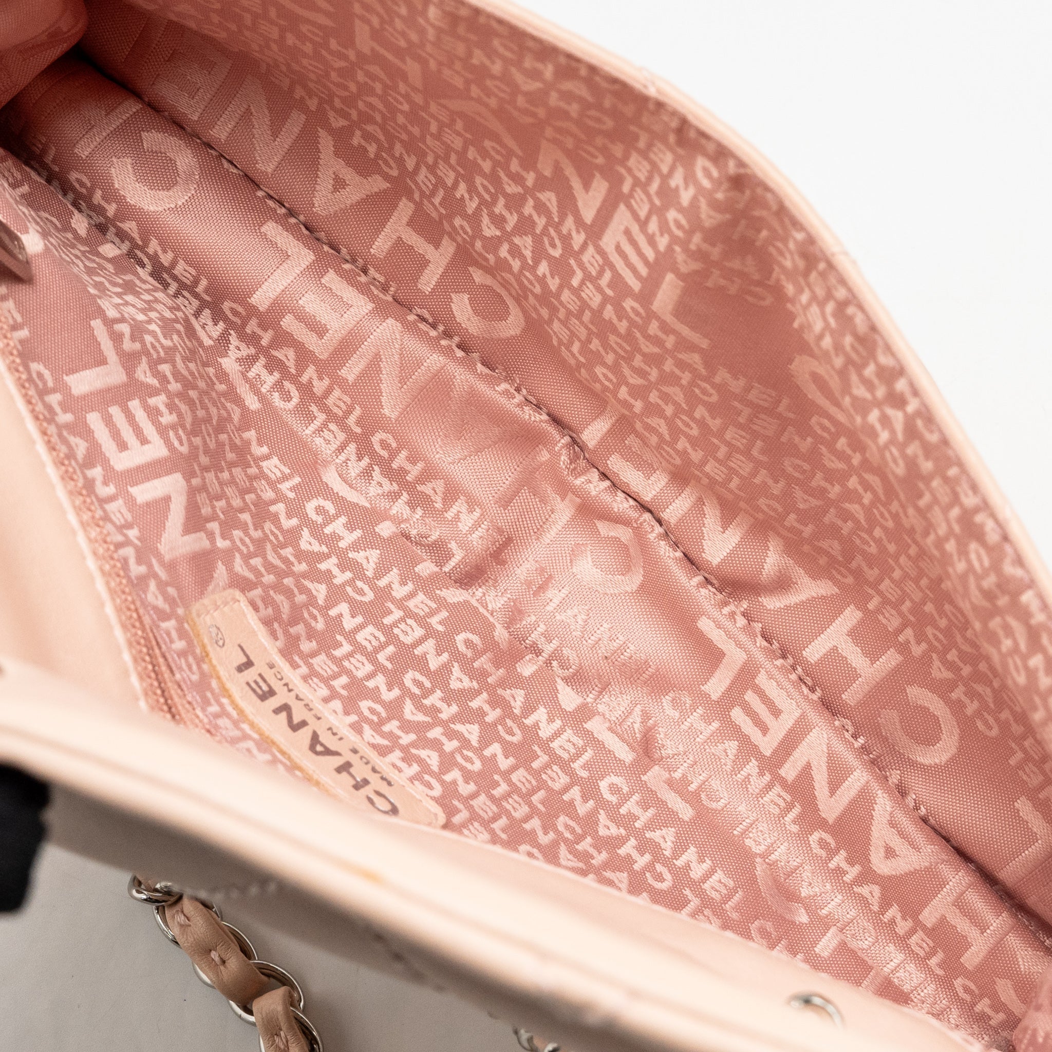 CHANEL VINTAGE GIANT CC FLAP BAG LAMBSKIN ROSE CLAIR SHW