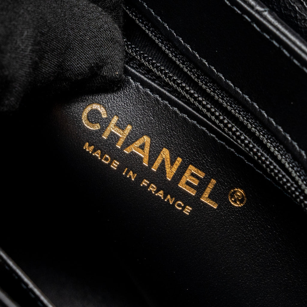 CHANEL 23K MINI SHOPPING TOTE KELLY BAG CALFSKIN BLACK GHW (MICROCHIP)