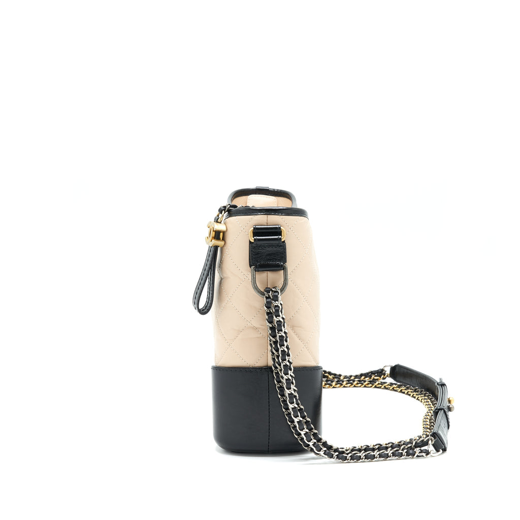 CHANEL GABRIELLE HOBO BAG BEIGE / BLACK