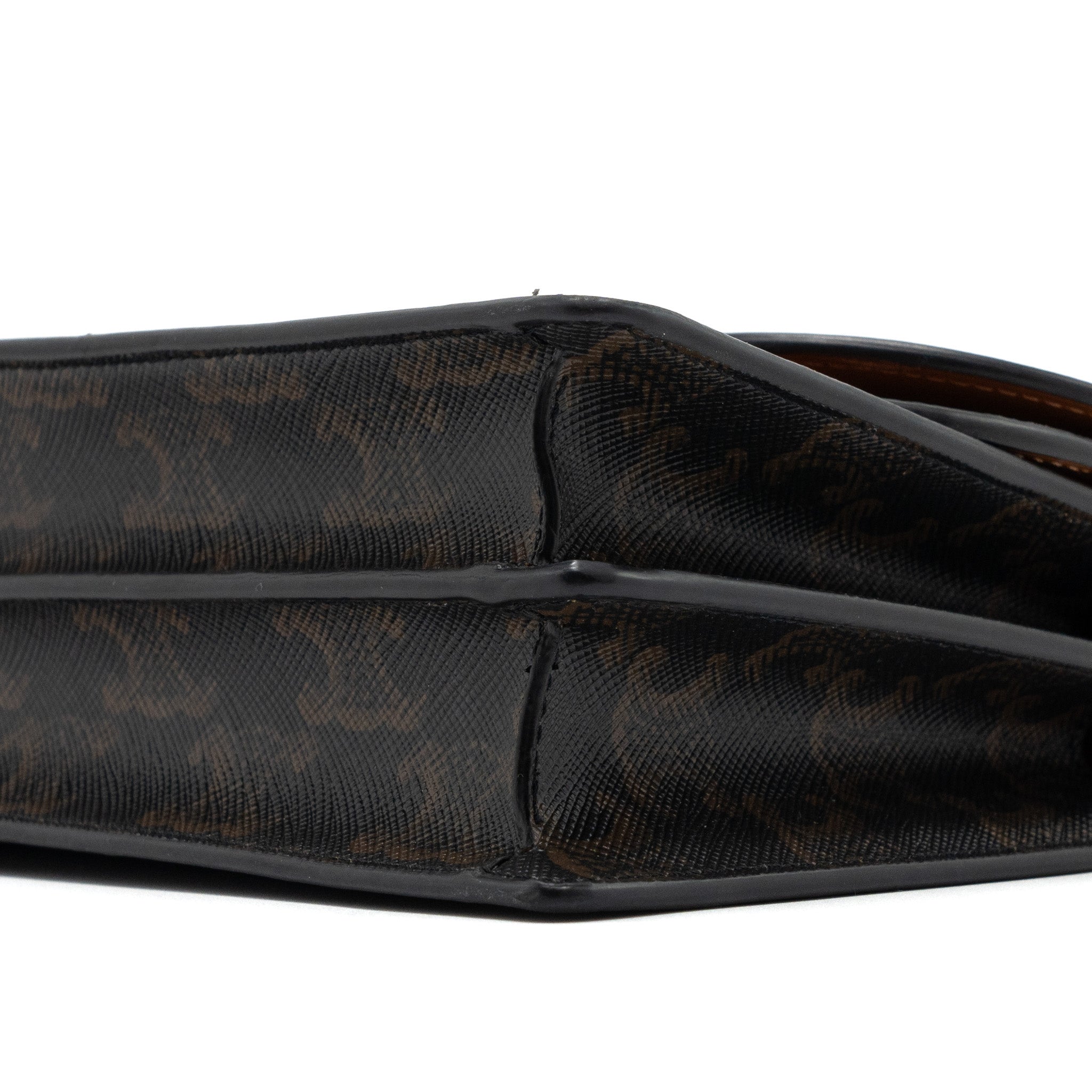CELINE WALLET ON STRAP TRIOMPHE CANVAS/SMOOTH LAMBSKIN TAN GHW