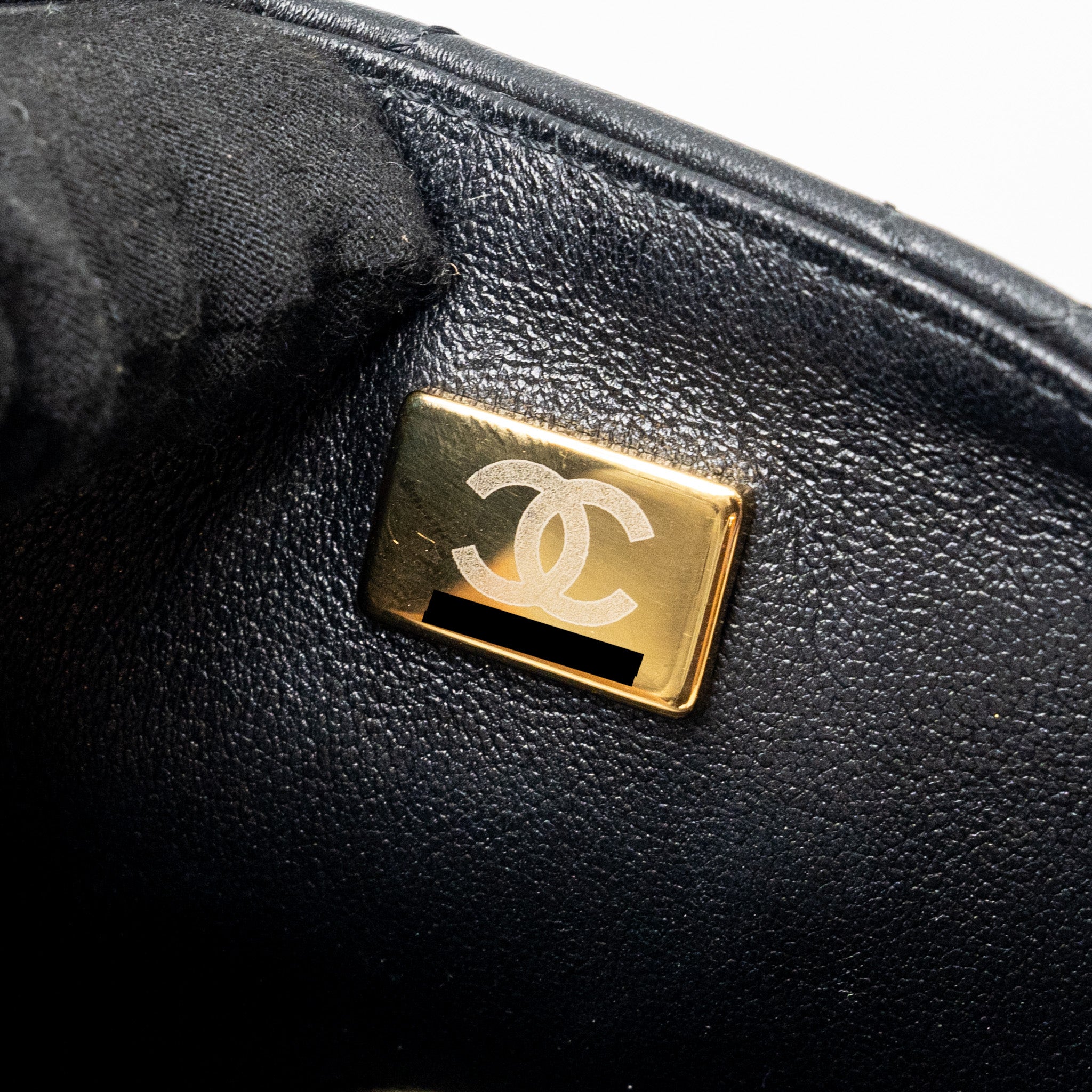 CHANEL QUILTED FLAP BAG WITH HEART CHARM CHAIN LAMBSKIN BLACK GHW (MICROCHIP)