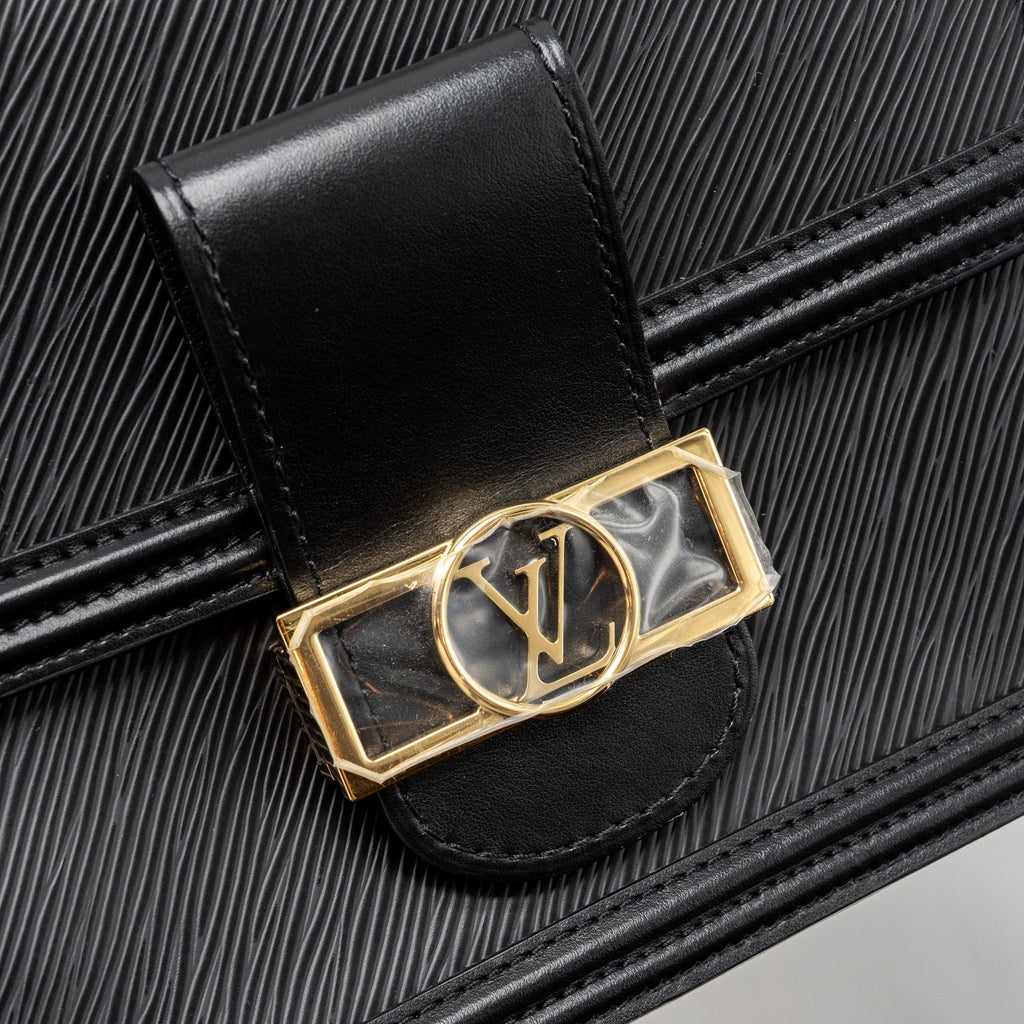 LOUIS VUITTON DAUPHINE MM EPI BLACK GHW