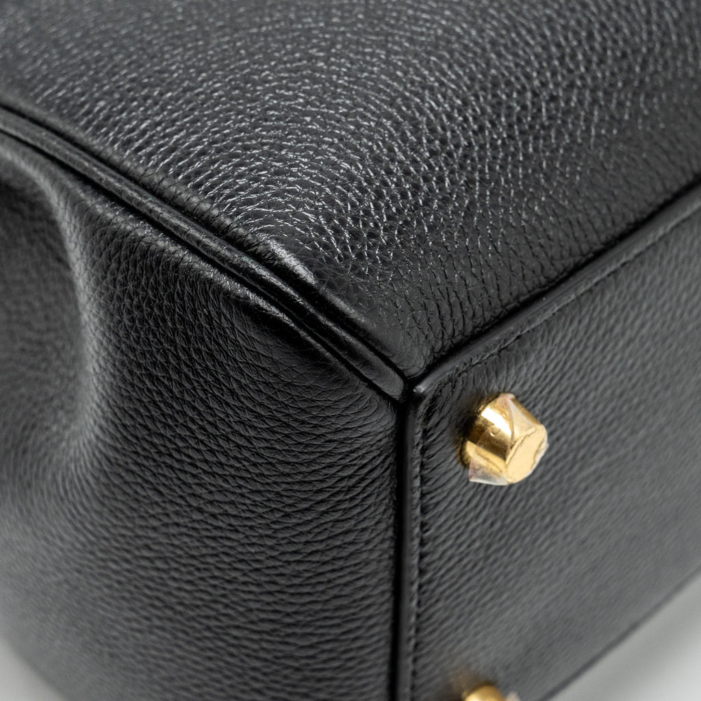 CELINE 16 BAG GRAINED CALFSKIN BLACK GHW