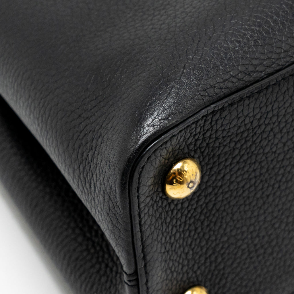 LOUIS VUITTON CAPUCINES MM CALFSKIN BLACK GHW