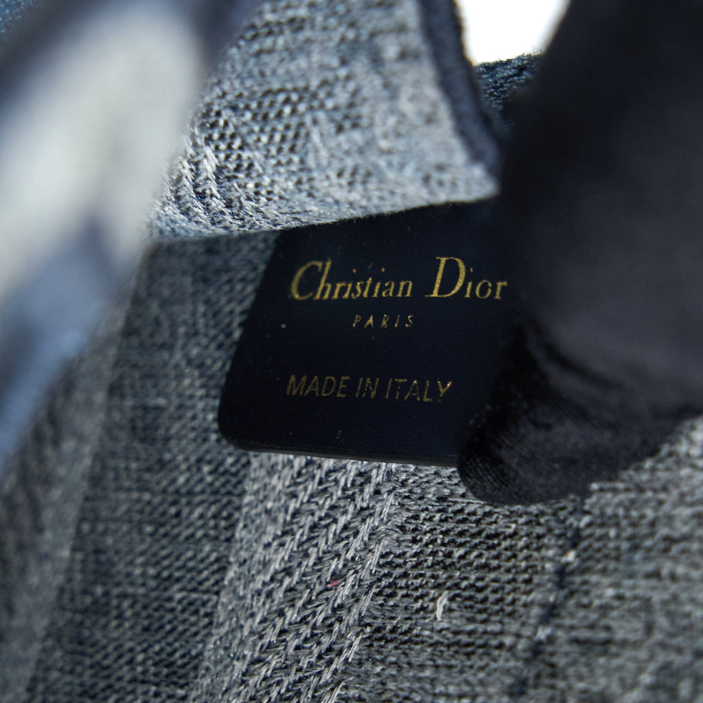 DIOR MINI BOOK TOTE DENIM BLUE OBLIQUE