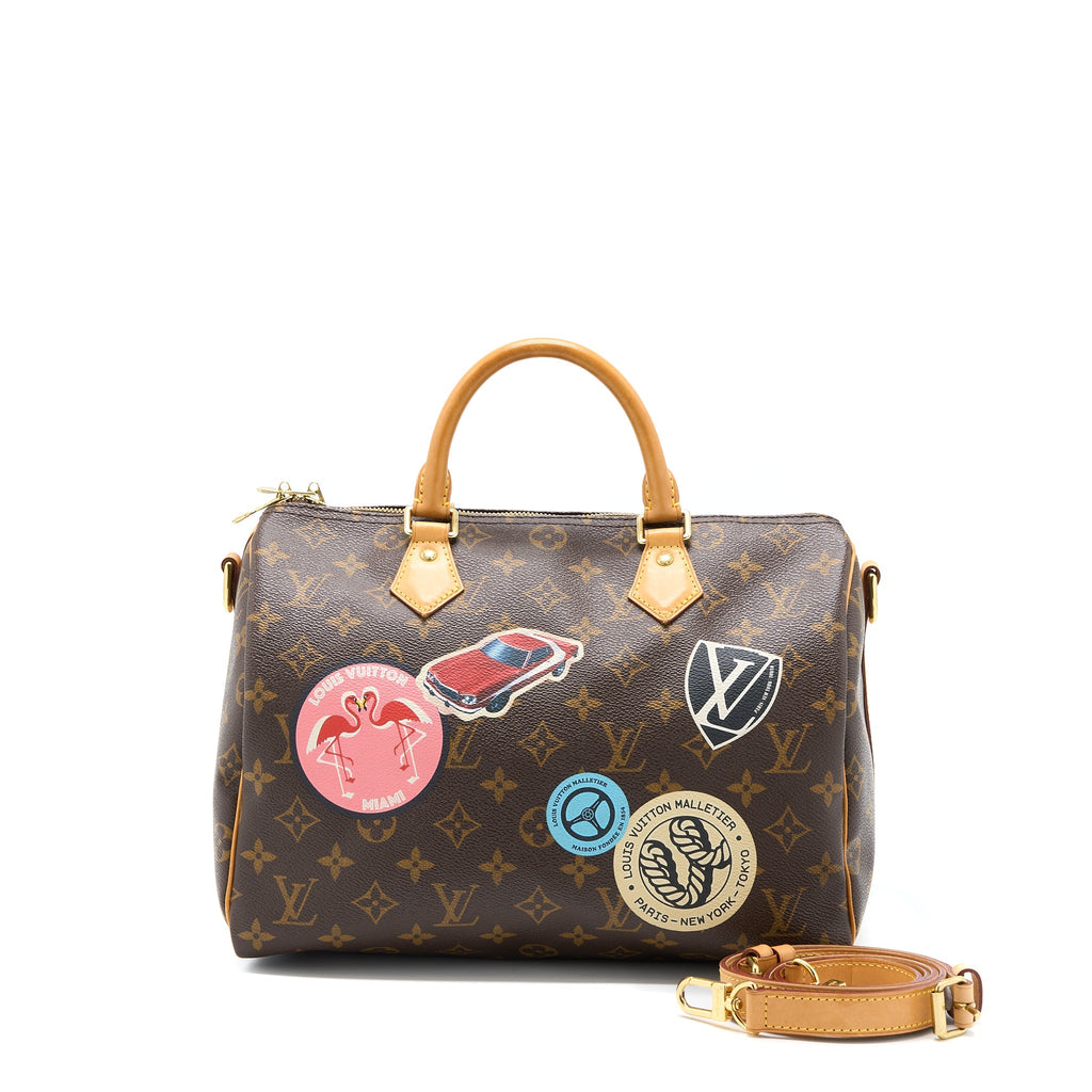 LOUIS VUITTON SPEEDY 30 LIMITED EDITION MONOGRAM CANVAS GHW