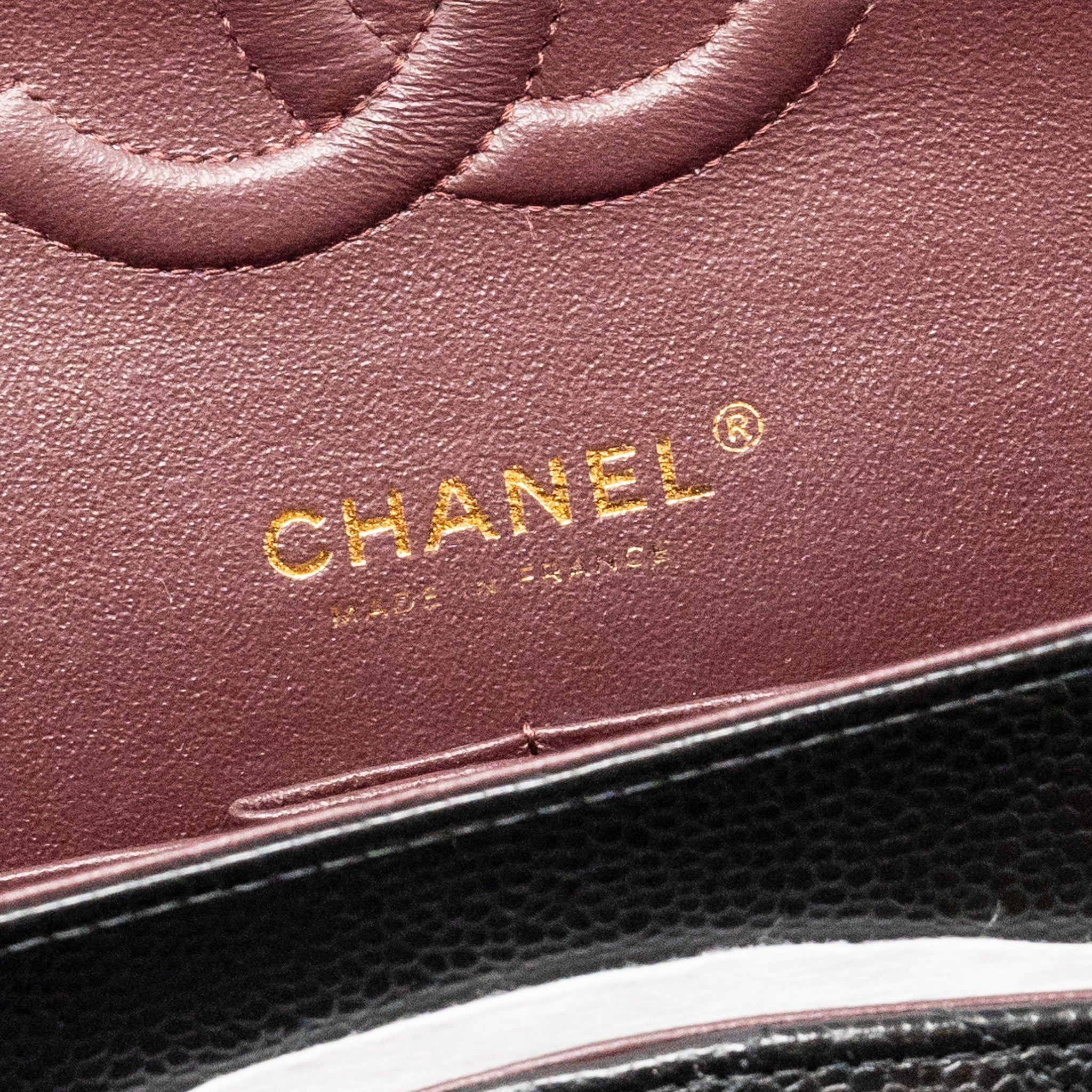 CHANEL MEDIUM CLASSIC DOUBLE FLAP BAG CAVIAR BLACK GHW (MICROCHIP)