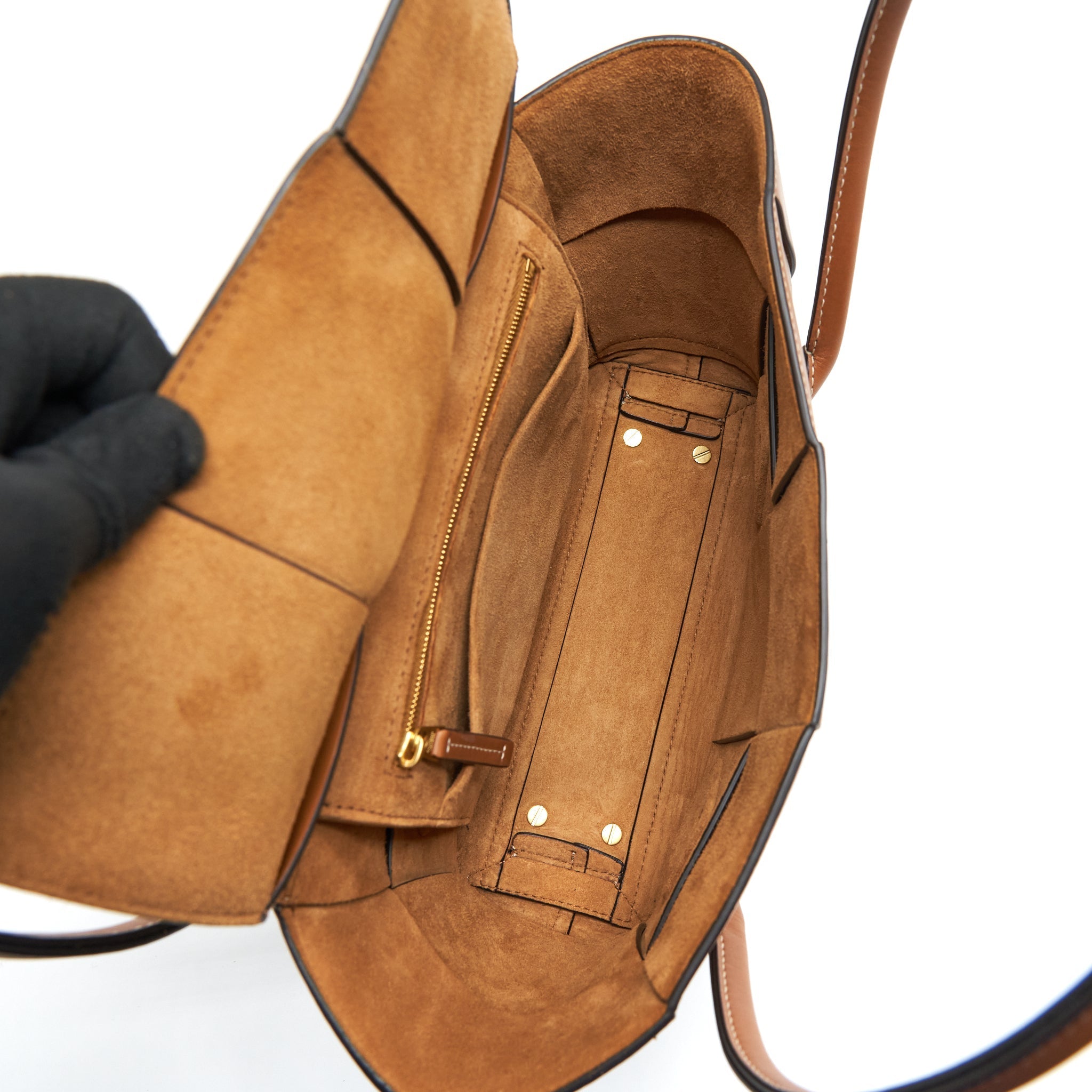 BOTTEGA VENETA ARCO BAG CALFSKIN WOOD