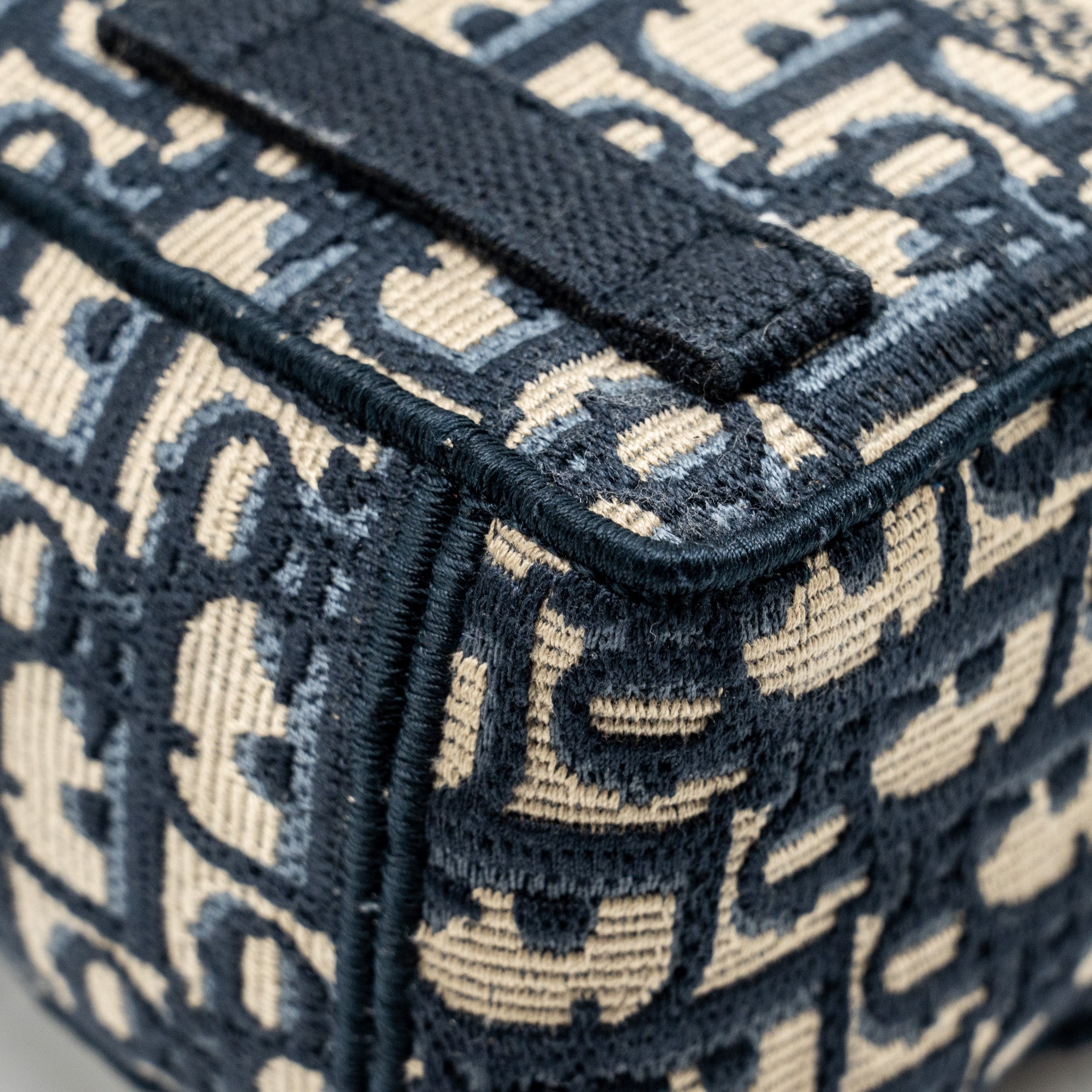 DIOR SMALL DIORCAMP BAG DIOR OBLIQUE EMBROIDERY CANVAS BLUE LGHW