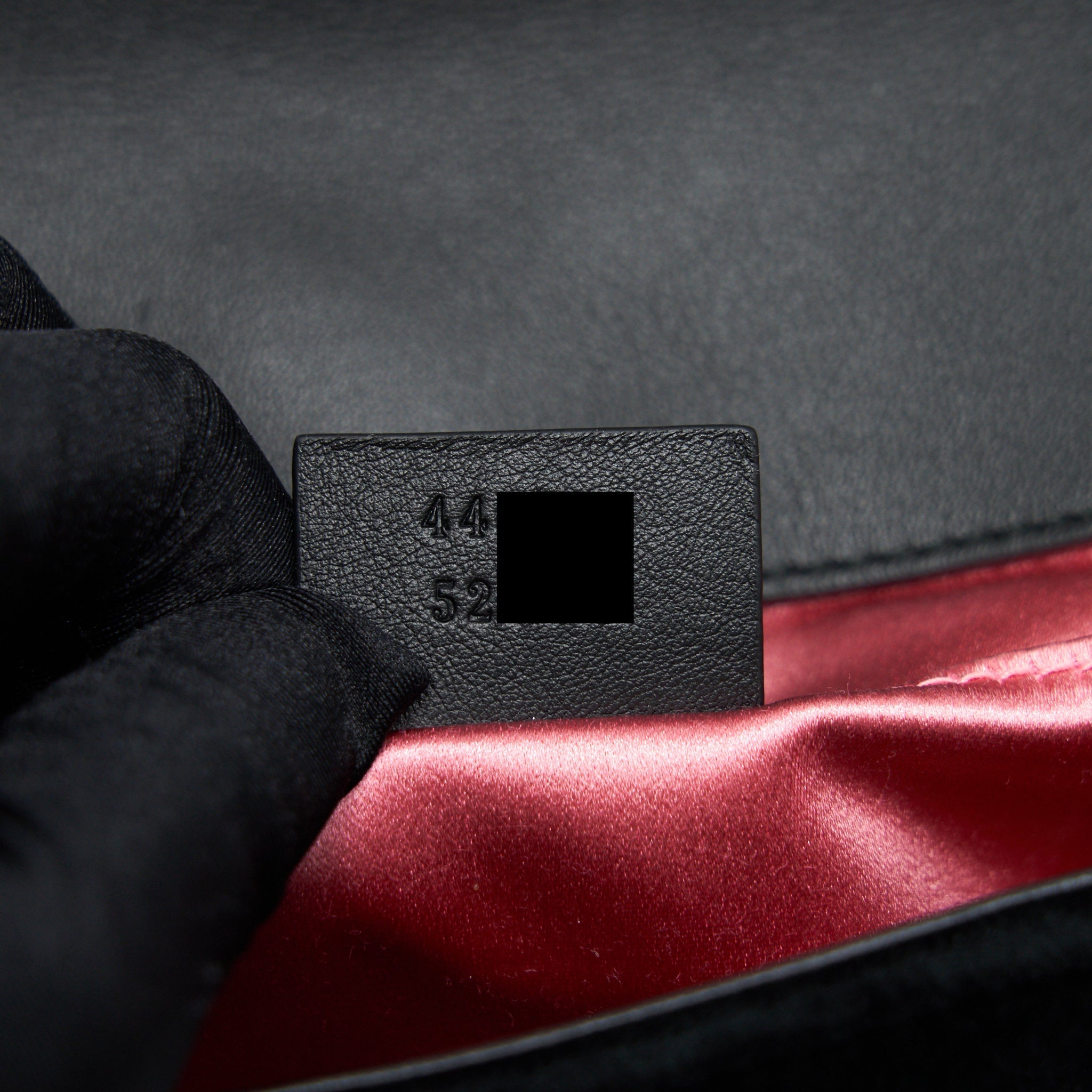 GUCCI VELVET MINI GG MARMONT BAG BLACK