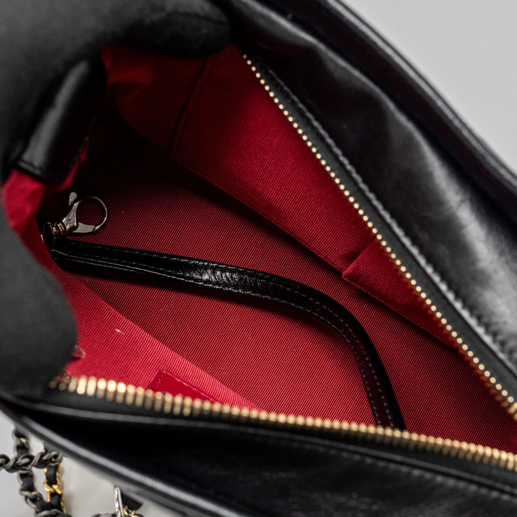 CHANEL SMALL GABRIELLE HOBO BAG CALFSKIN BLACK MULTICOLOUR HARDWARE