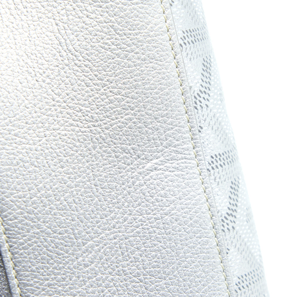 GOYARD SAIGON SOUPLE MINI LIMITED EDITION CANVAS/CALFSKIN SILVER SHW