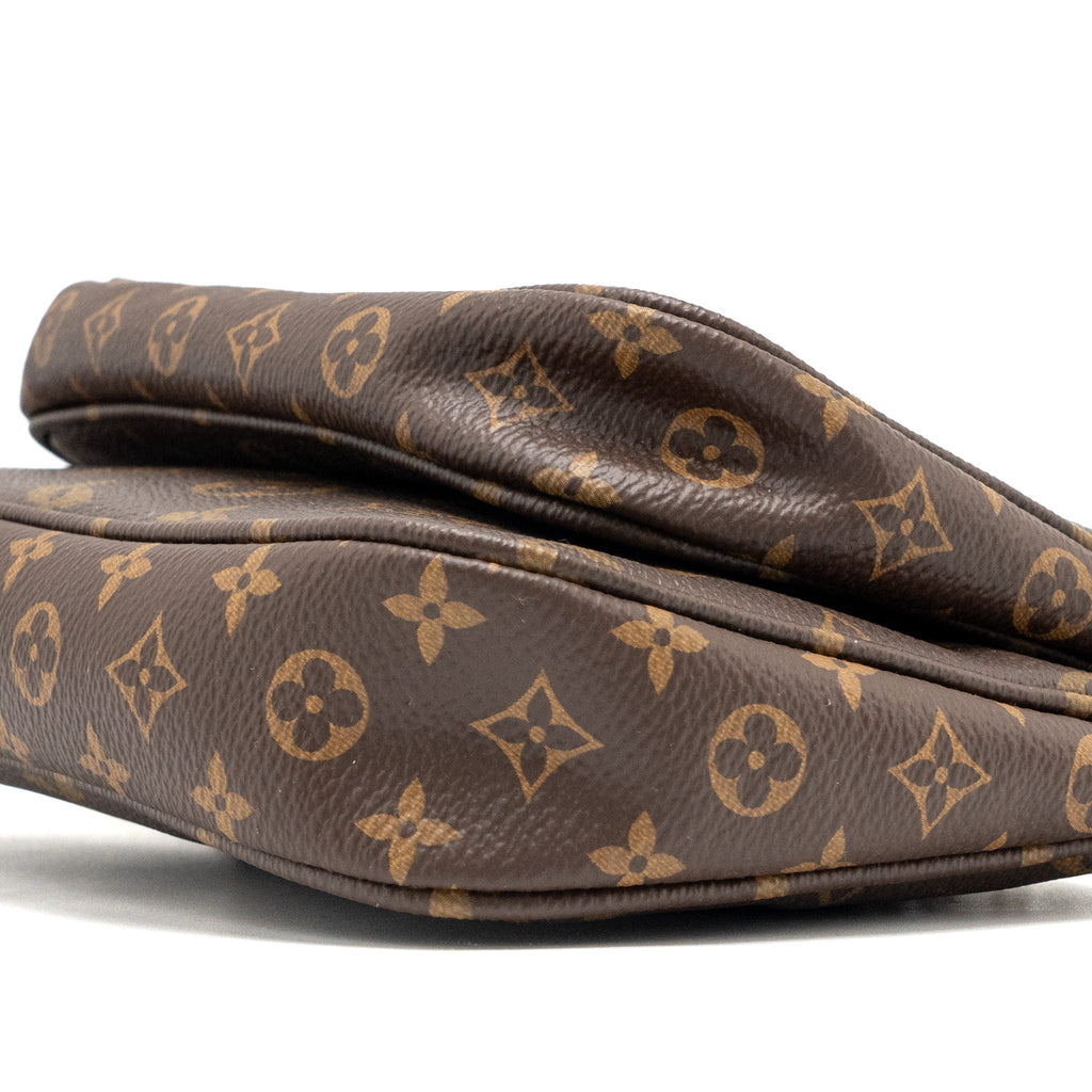 LOUIS VUITTON MULTI POCHETTE MONOGRAM CANVAS KHAKI STRAP GHW
