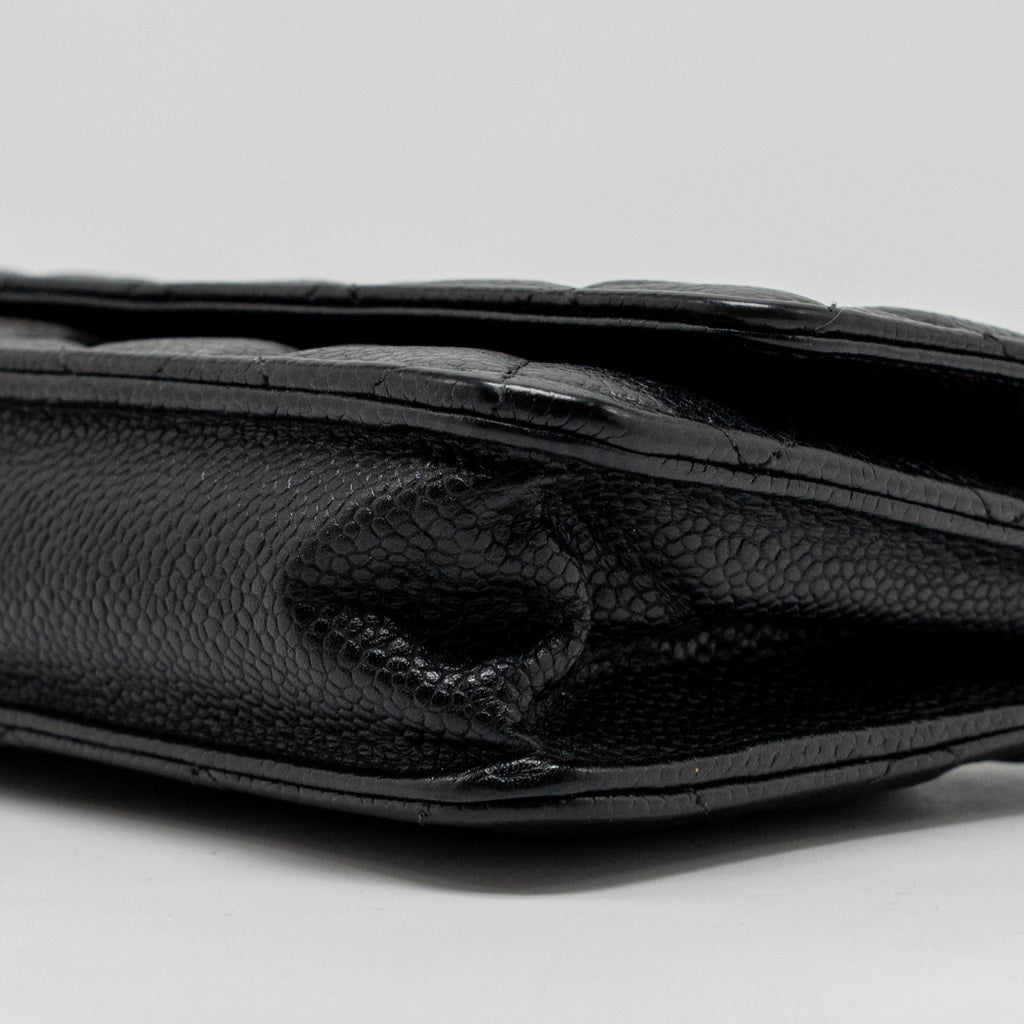 CHANEL CLASSIC WALLET ON CHAIN CAVIAR BLACK GHW