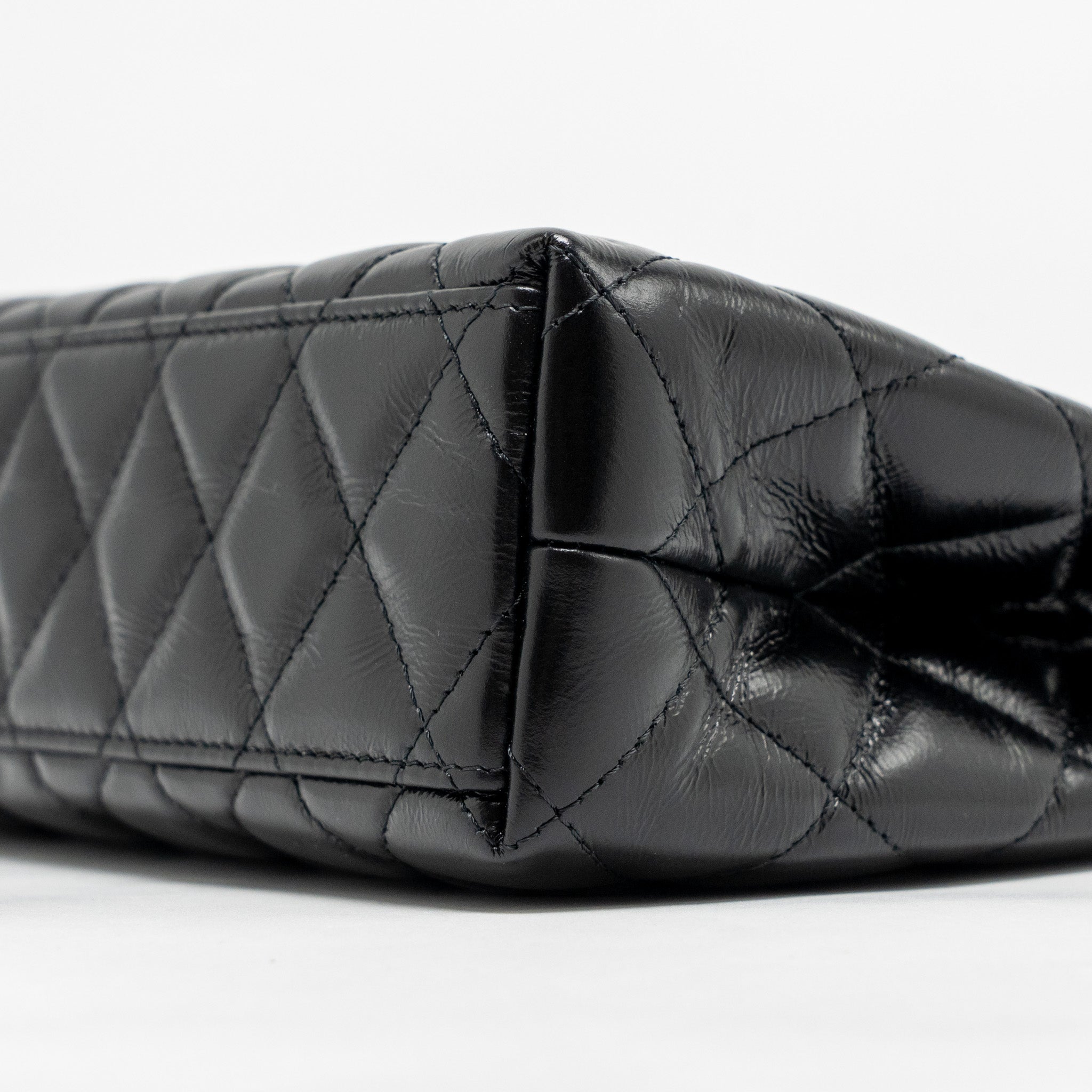 CHANEL MINI KELLY SHOPPING TOTE BAG CALFSKIN BLACK GHW (MICROCHIP)