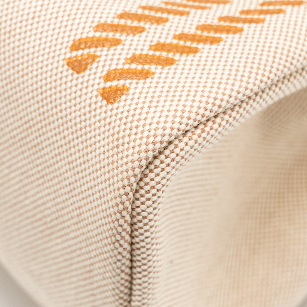 HERMES HERBAG ZIP 31 TOILE H EN RELIEF BRIDES GALA NAT SABLE/ECRU BEIGE SHW